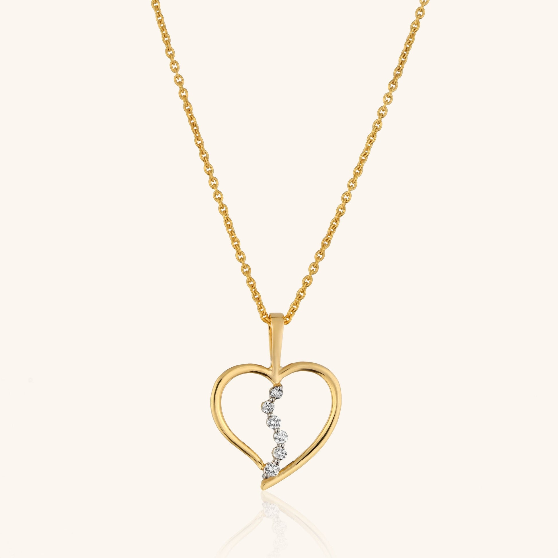 Heart Cut Diamond Necklace - Dearest Diamonds