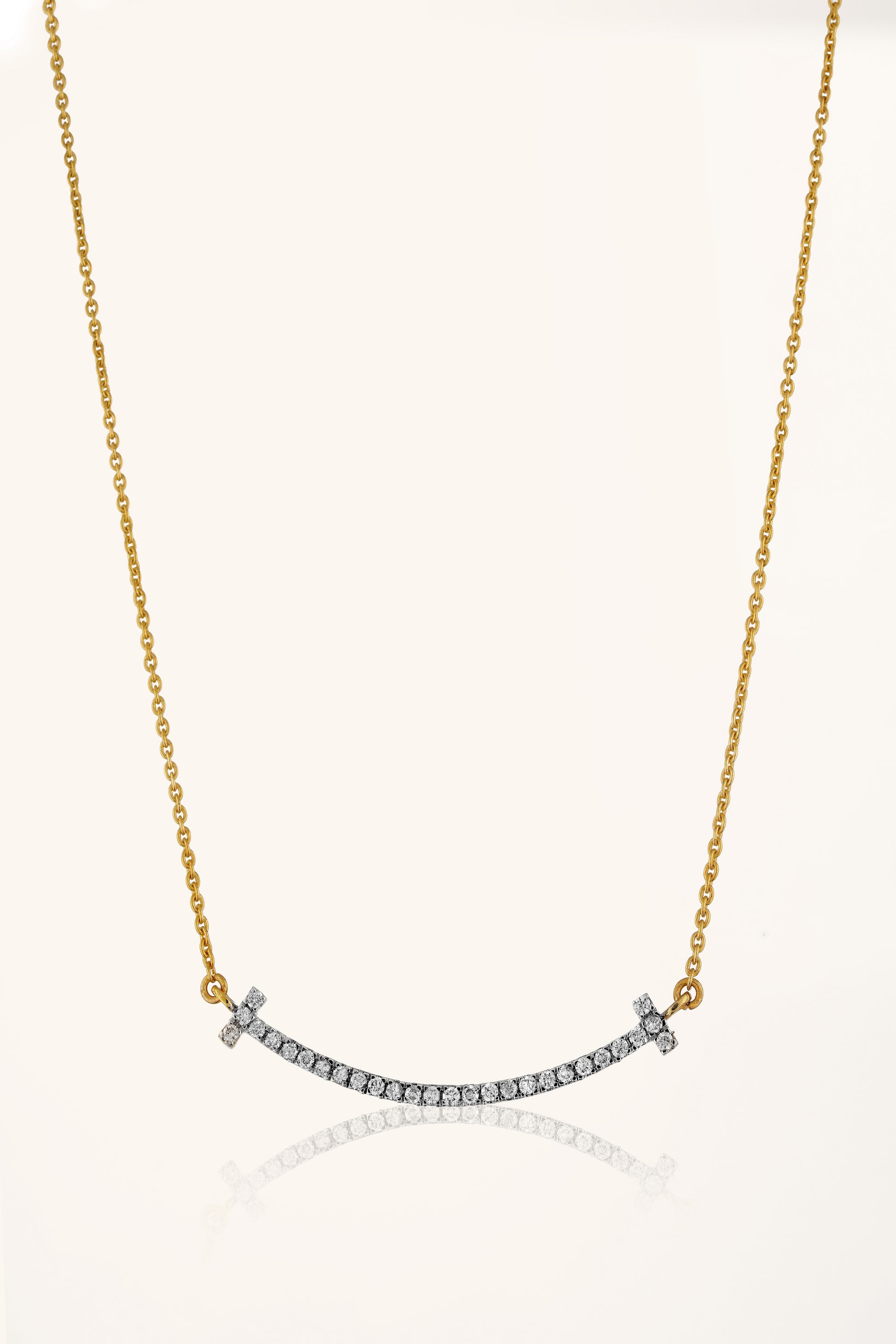 Arc Diamond Bar Necklace - Dearest Diamonds