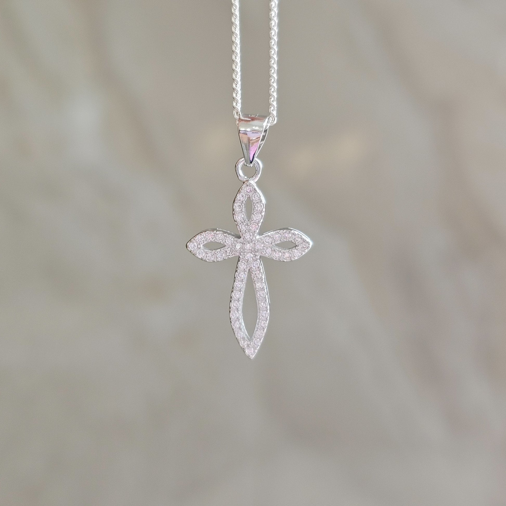 Pavé Cross Pendant - Dearest Diamonds
