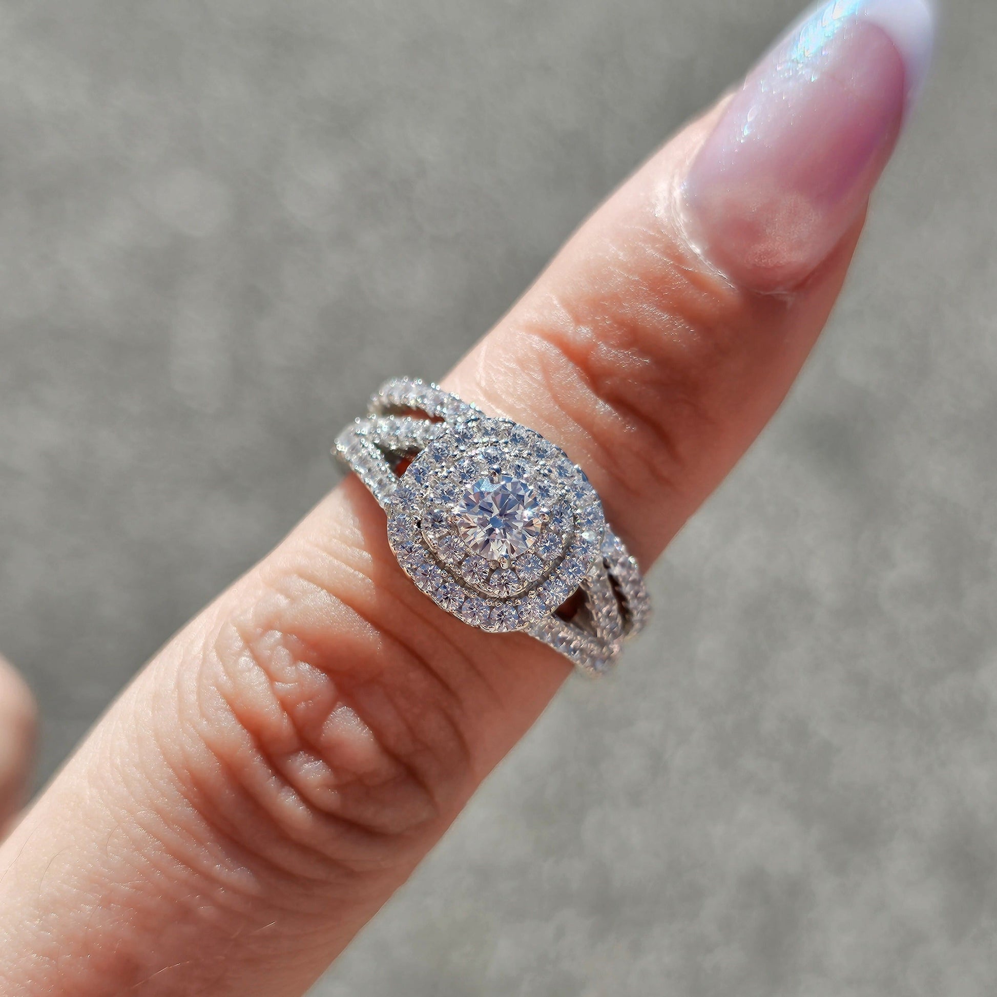 Luxury Pavé Silver Bridal Set - Dearest Diamonds