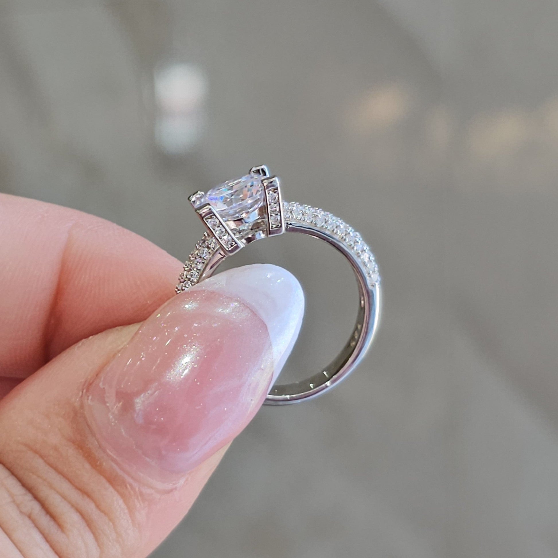 Multi-Row Pavé Round Silver Ring - Dearest Diamonds