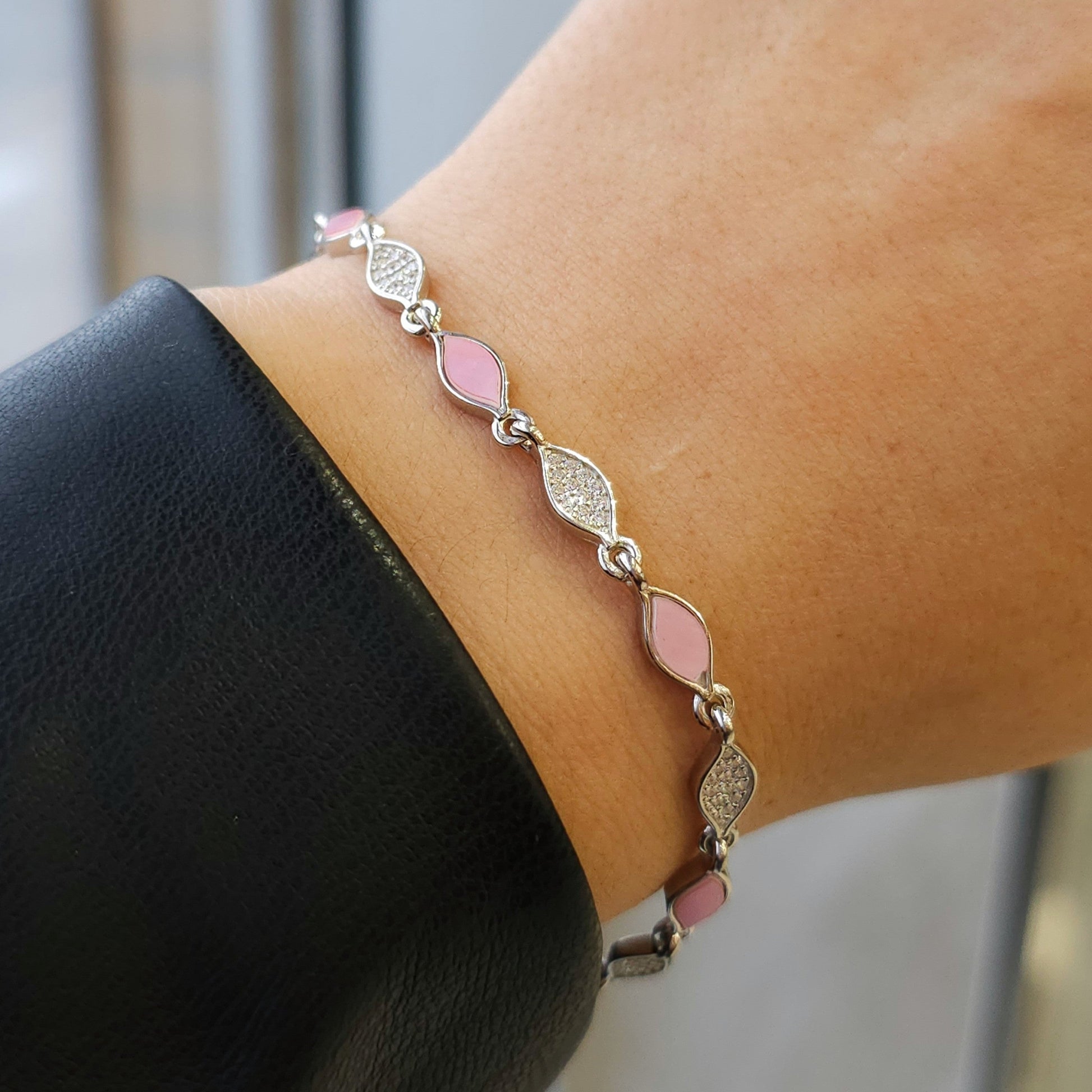 Pearly Eyes Silver Bracelet - Dearest Diamonds