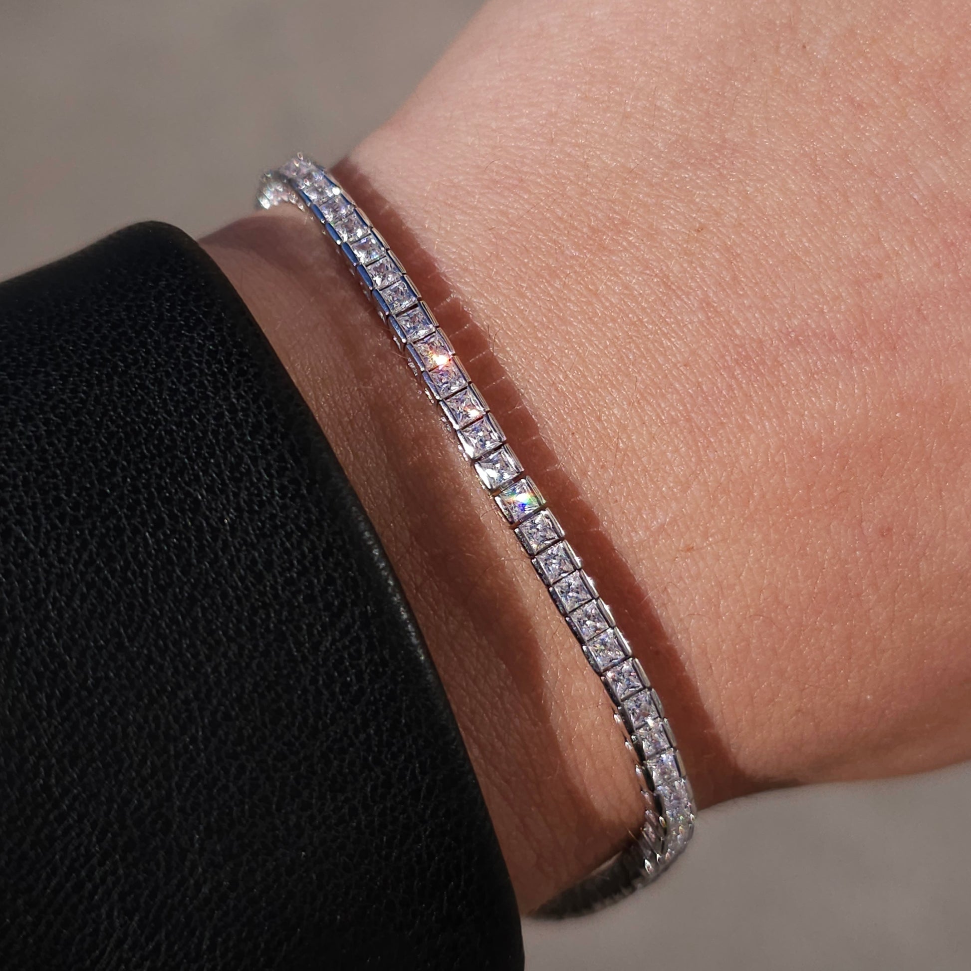 Bezel Princess Tennis Bracelet - Dearest Diamonds