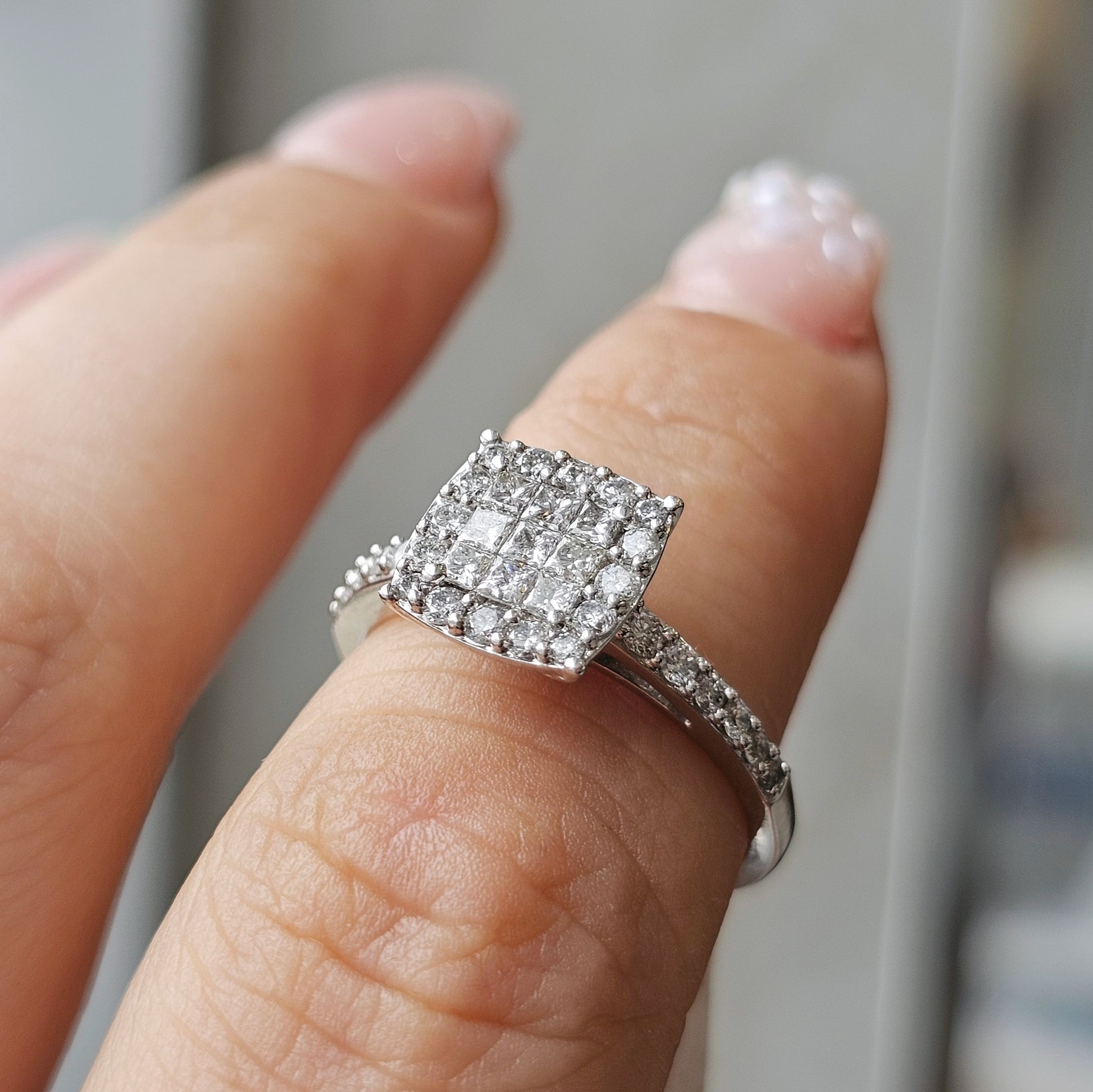 Princess Cluster Diamond Ring - Dearest Diamonds