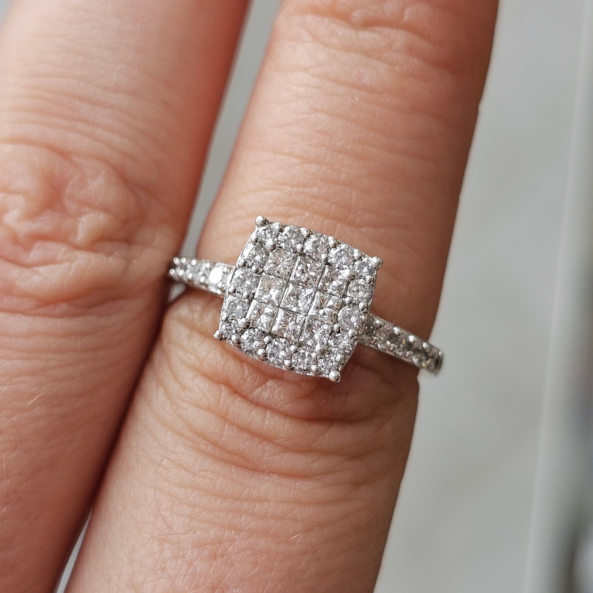 Princess Cluster Diamond Ring - Dearest Diamonds