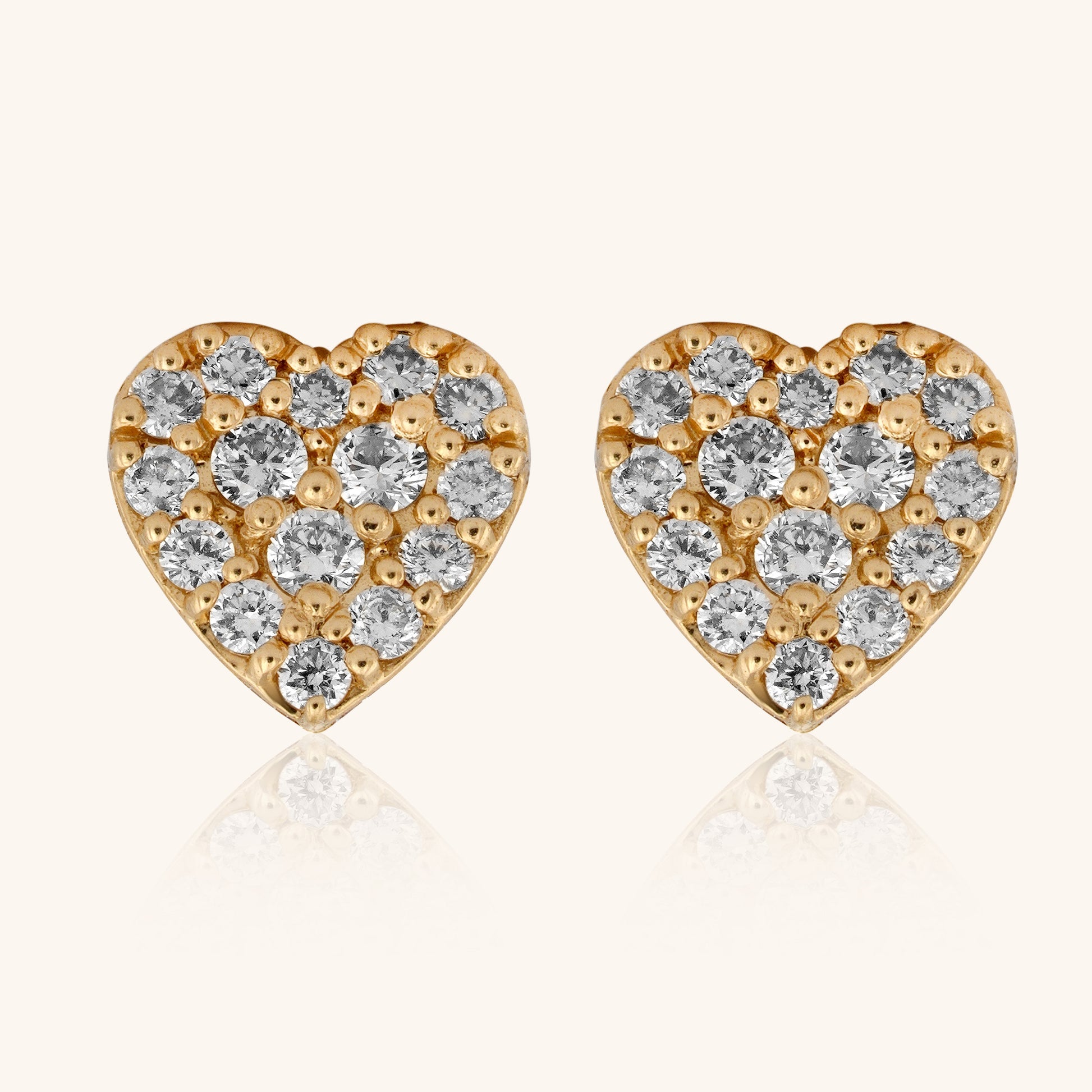 Diamond Heart Earrings
