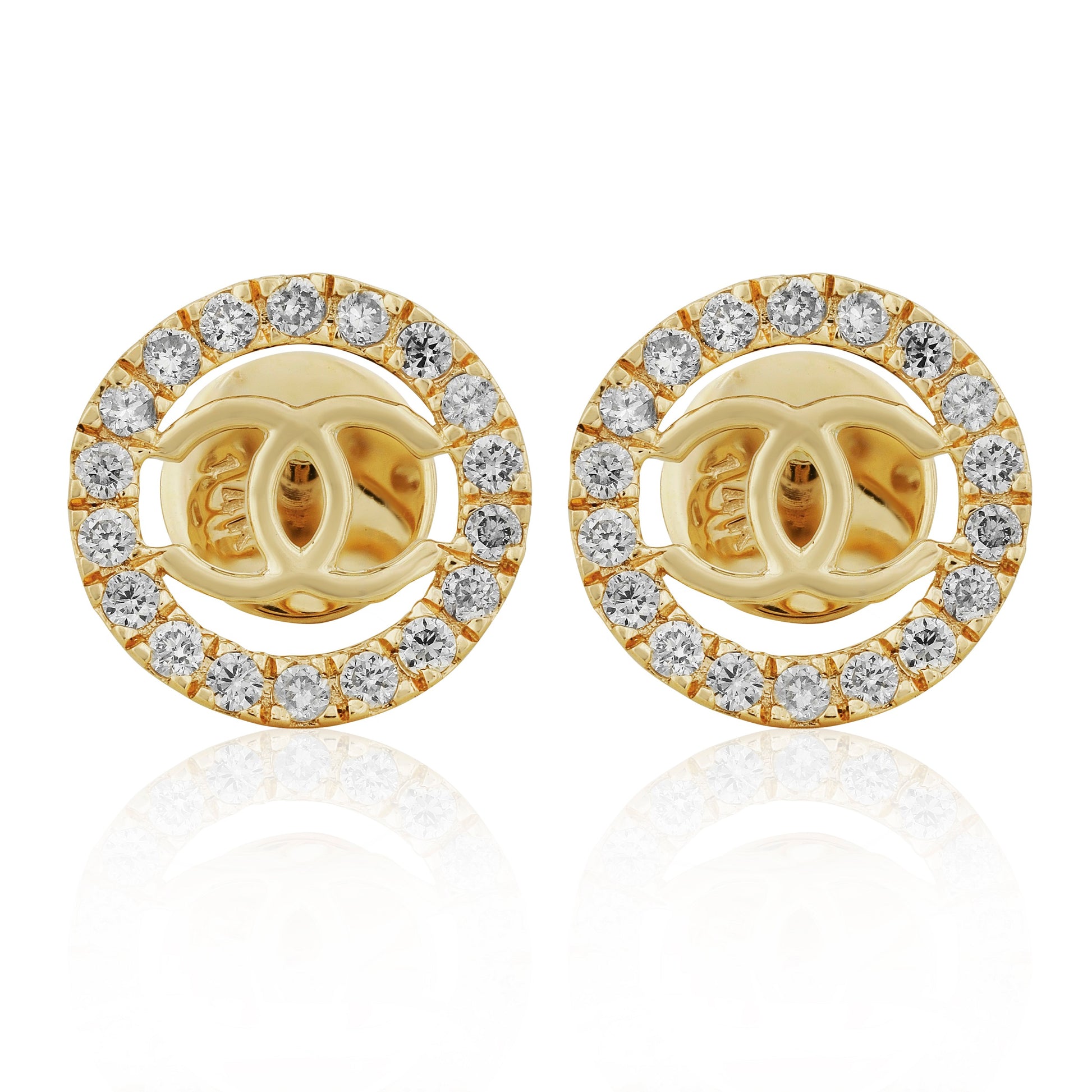 Chanel with Halo Earrings - Dearest Diamonds