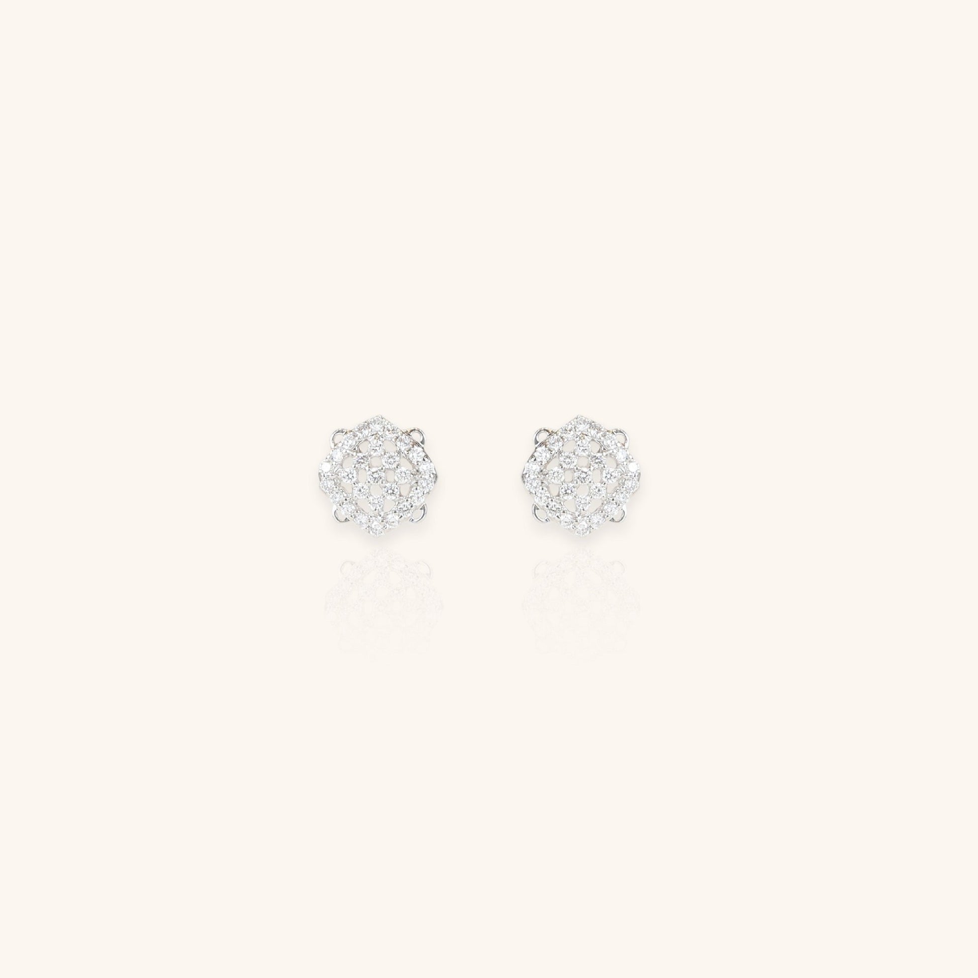 Square Diamond Studs Earrings - Dearest Diamonds