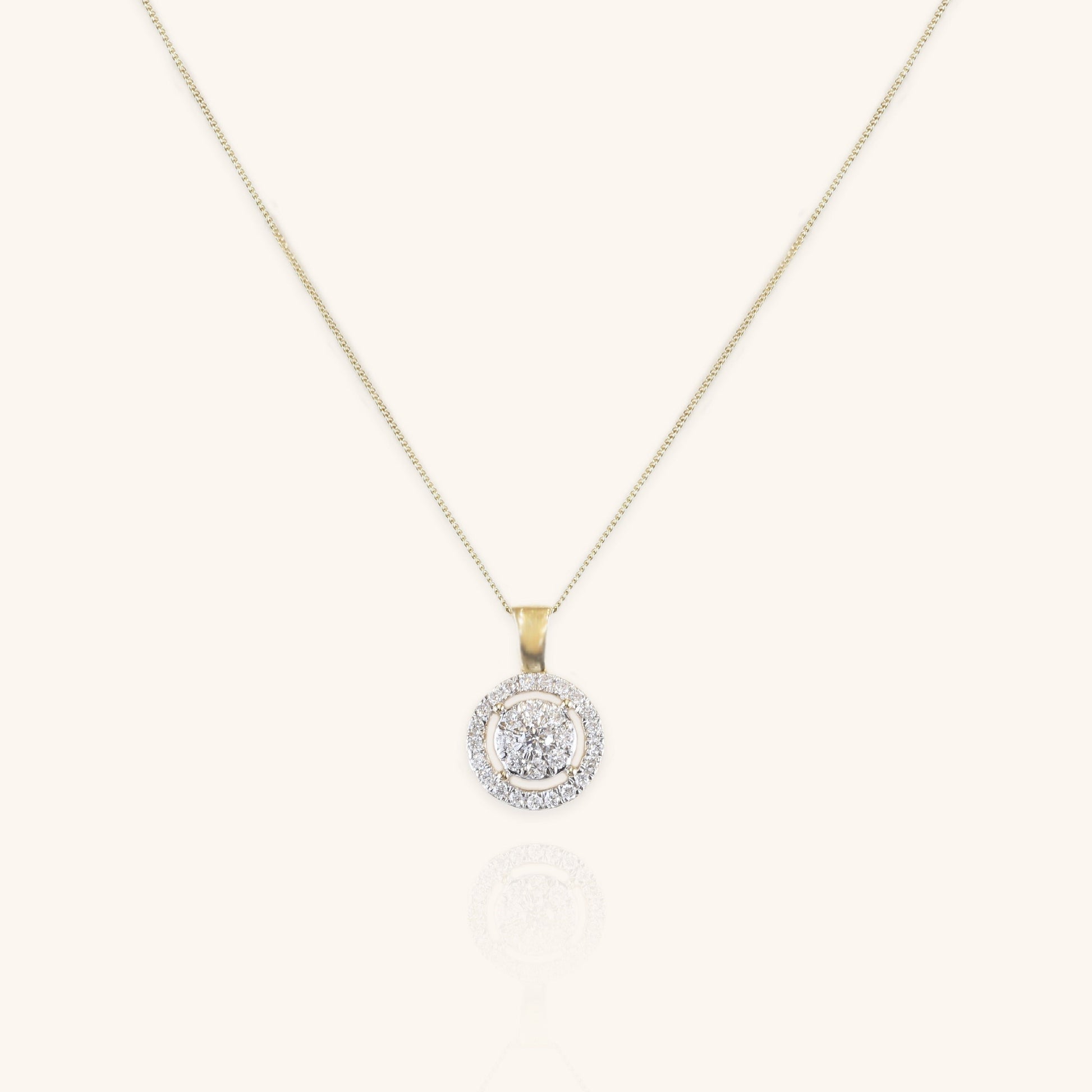 Cluster Round with Halo Necklace - Dearest Diamonds