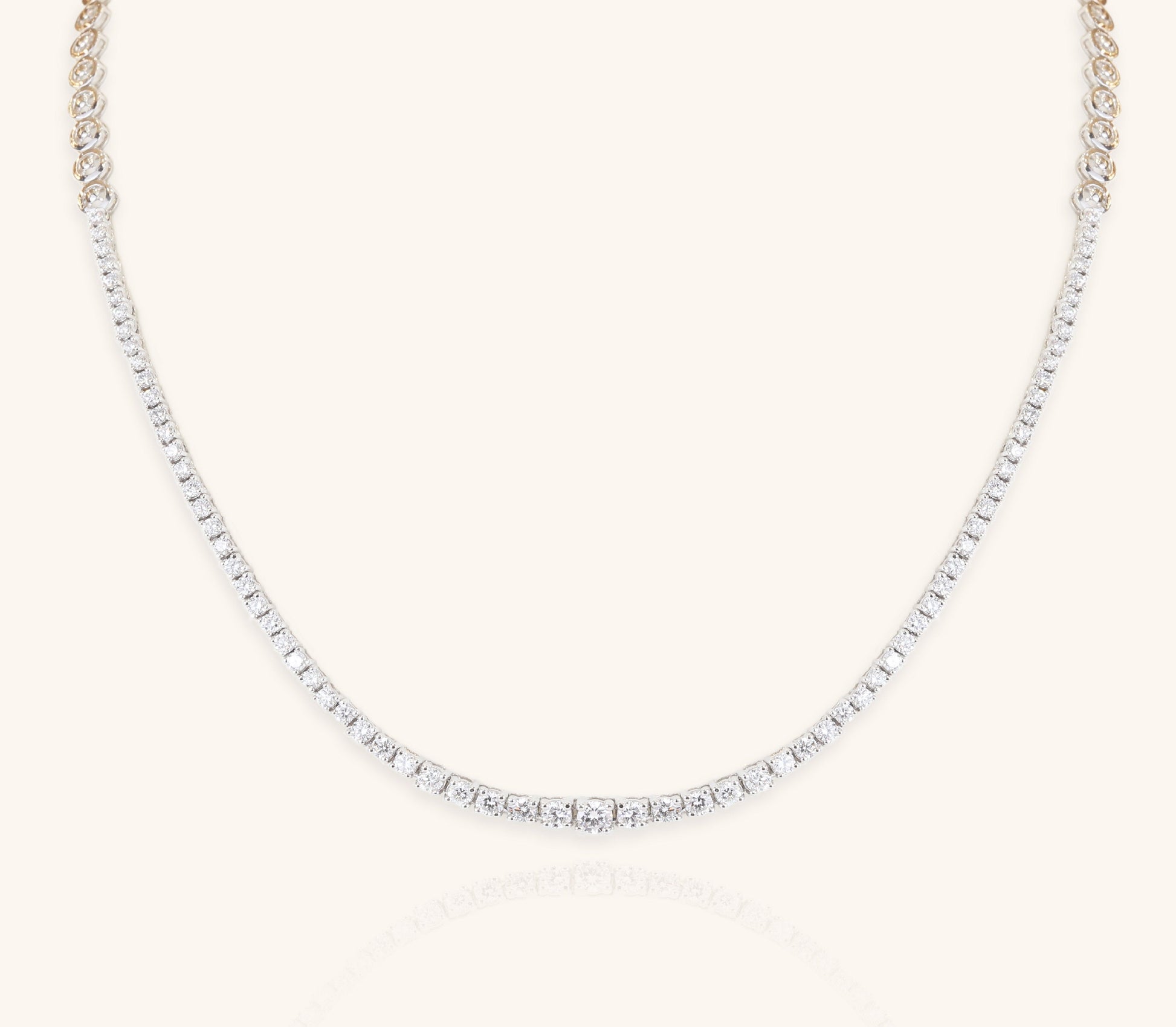 Graduated Diamond Tennis Necklace - Dearest Diamonds