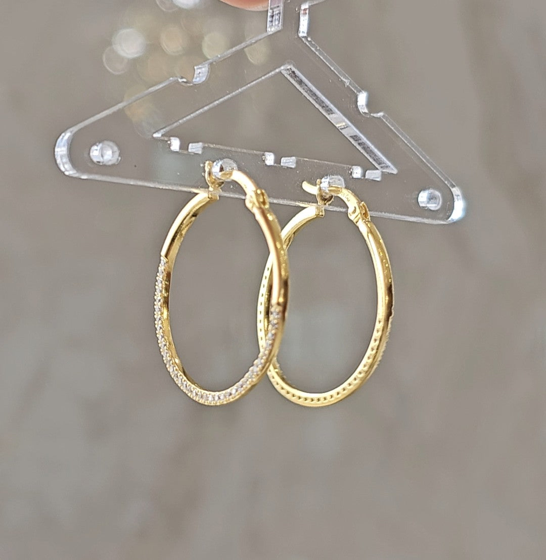 Gold Plated Hoops - Dearest Diamonds