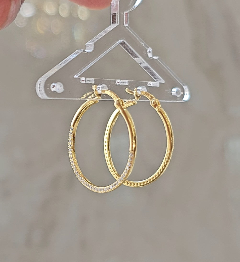 Gold Plated Hoops - Dearest Diamonds