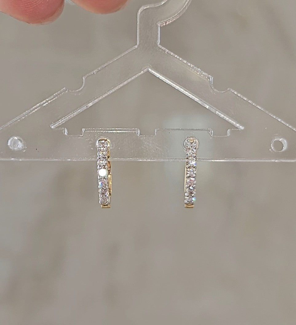 Diamond Mini Hoops Earrings - Dearest Diamonds