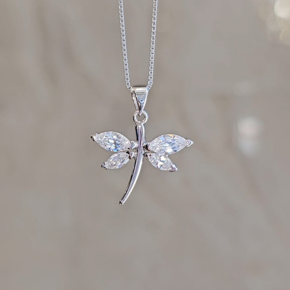 Pretty Dragonfly Pendant - Dearest Diamonds