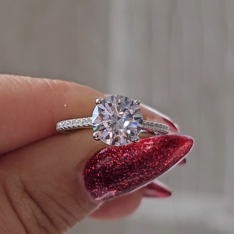 Luminous Round Silver Ring - Dearest Diamonds