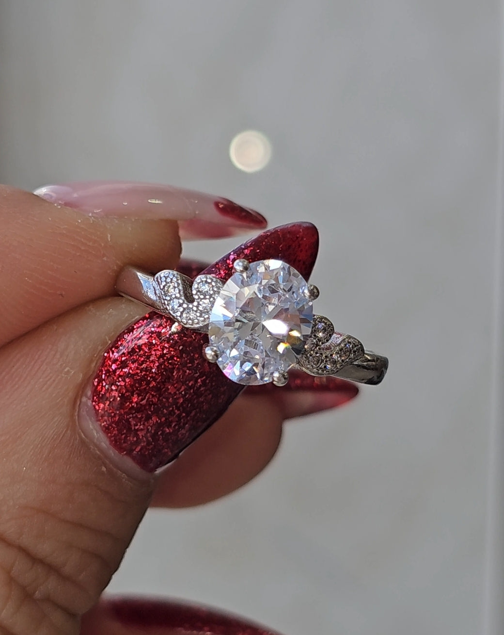 Pretty Oval Silver Ring - Dearest Diamonds