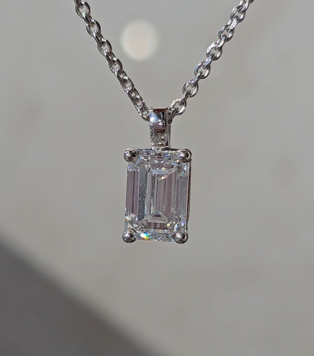 Emerald Diamond Pendant - Dearest Diamonds