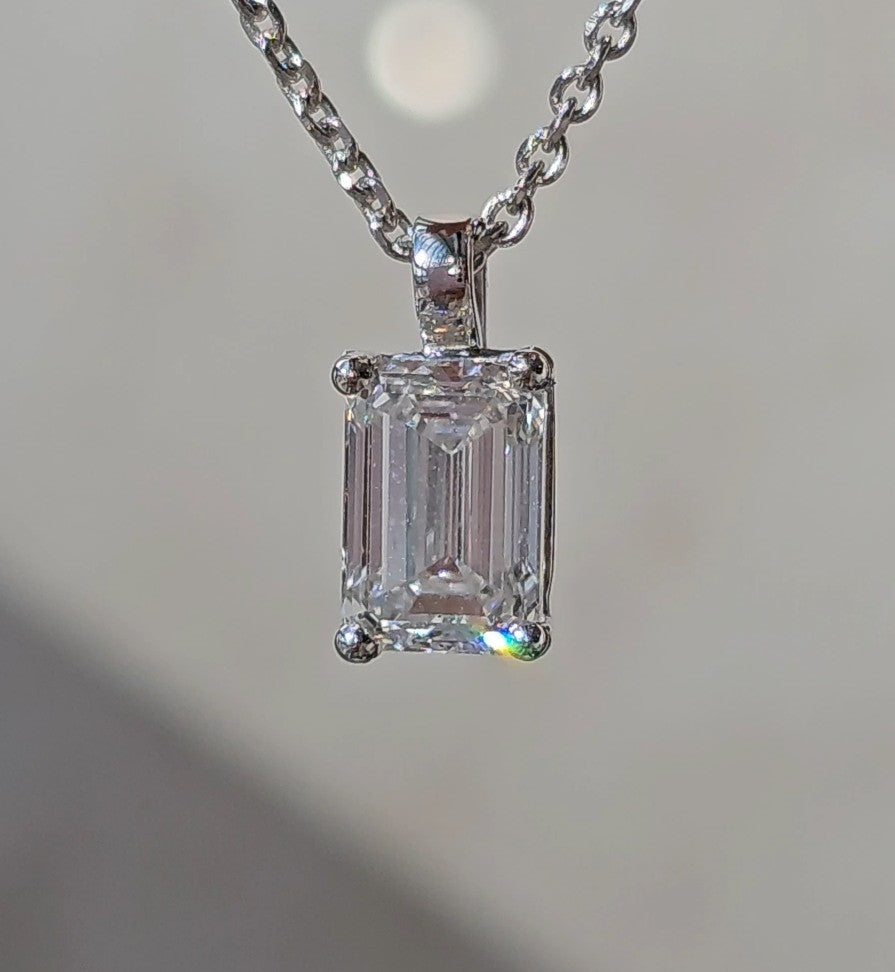 Emerald Diamond Pendant - Dearest Diamonds