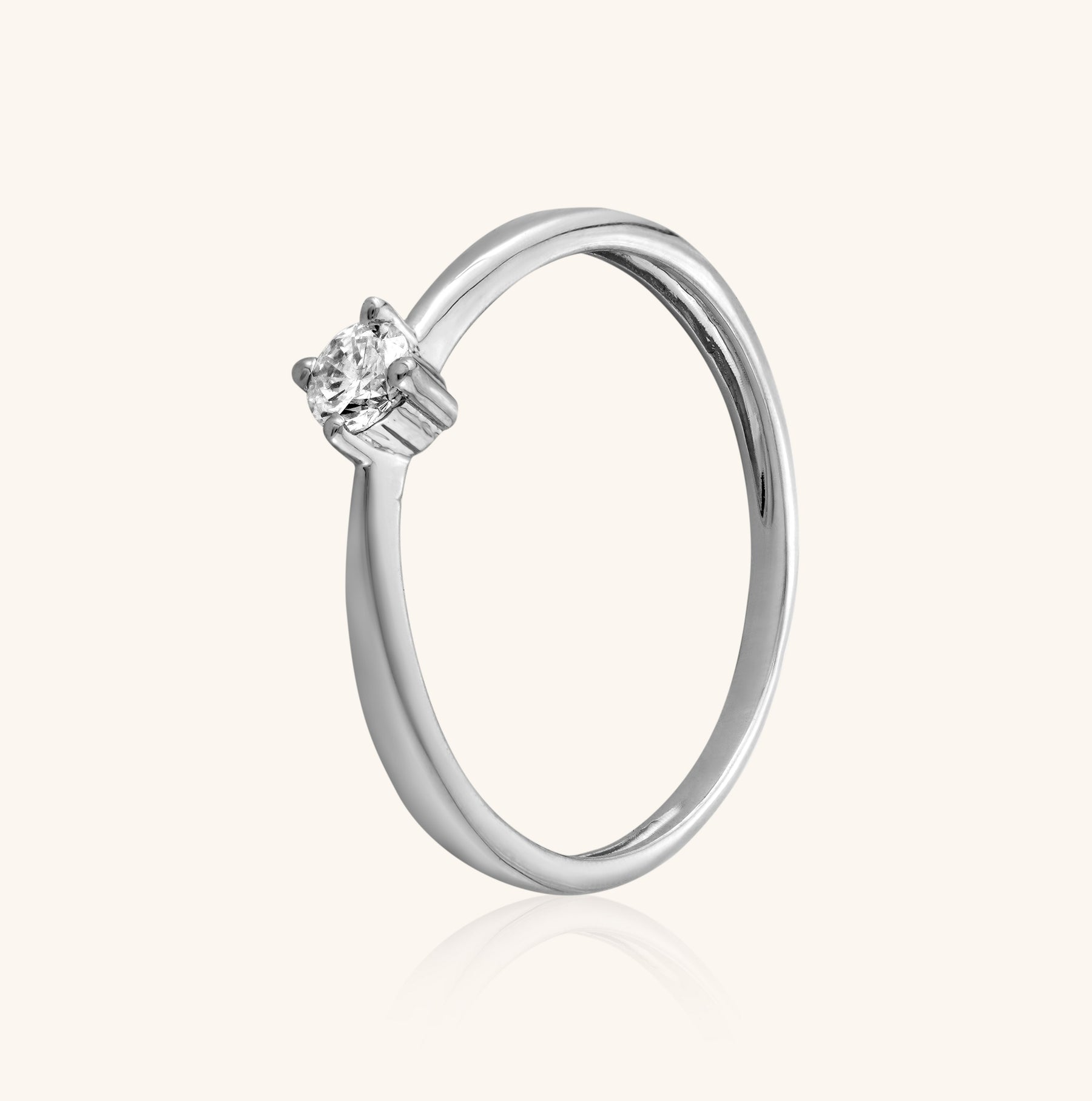 Solitaire Round Diamond Ring - Dearest Diamonds