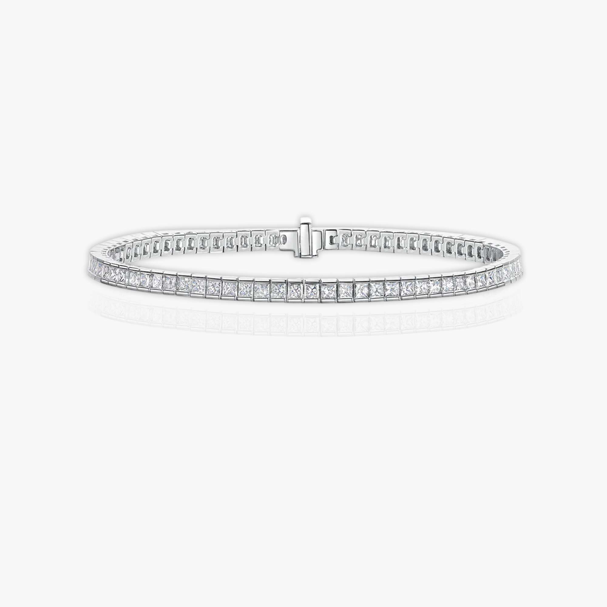 Bezel Princess Tennis Bracelet