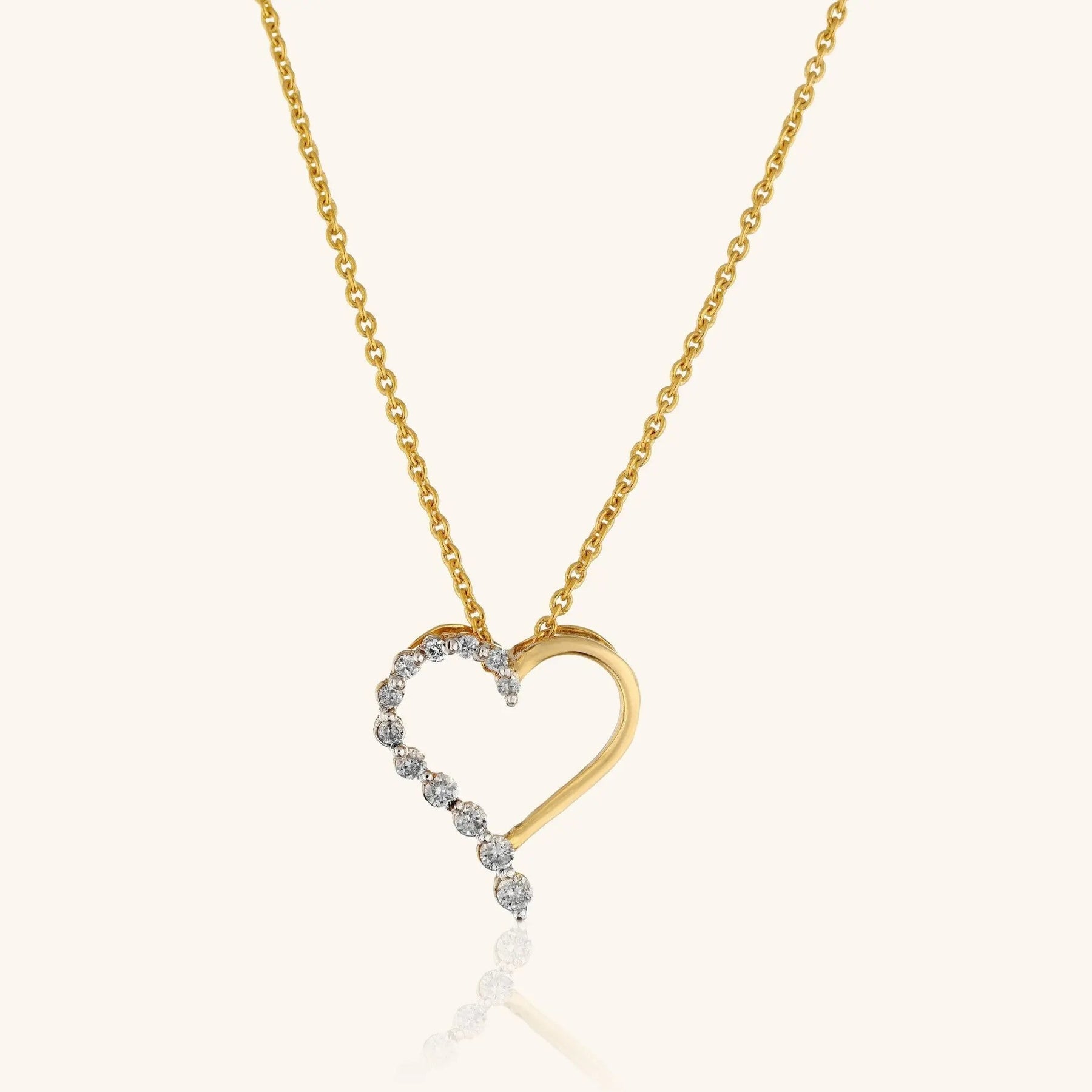 Open Heart Pendant Diamond - Dearest Diamonds
