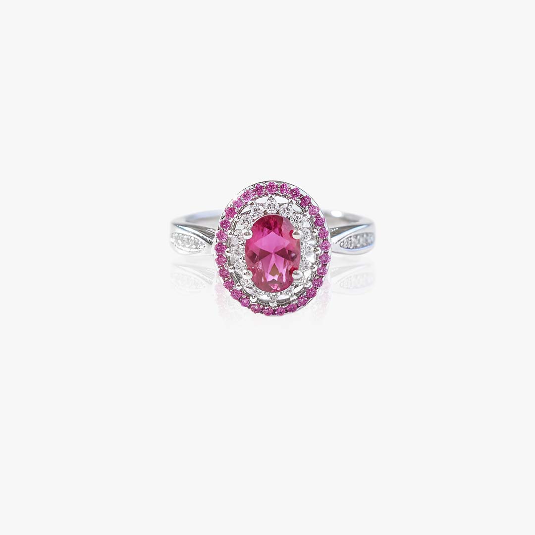 Pink Halo Ring