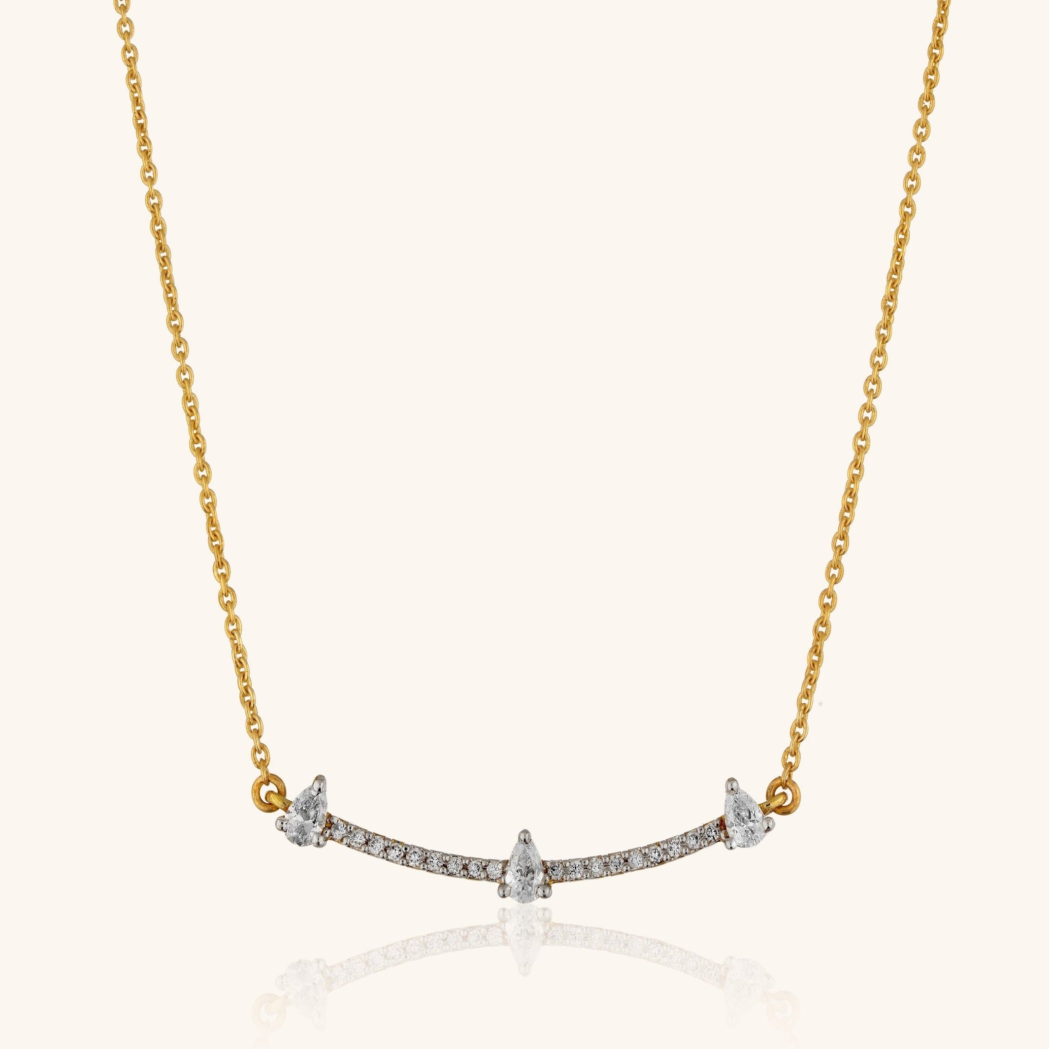 Curved Diamond Necklace