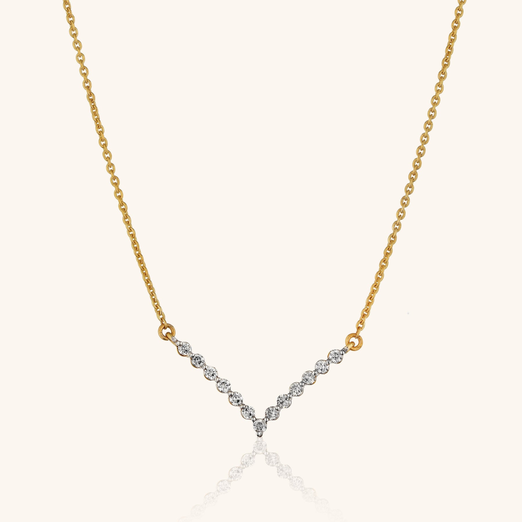 V-shaped Diamond Necklace - Dearest Diamonds