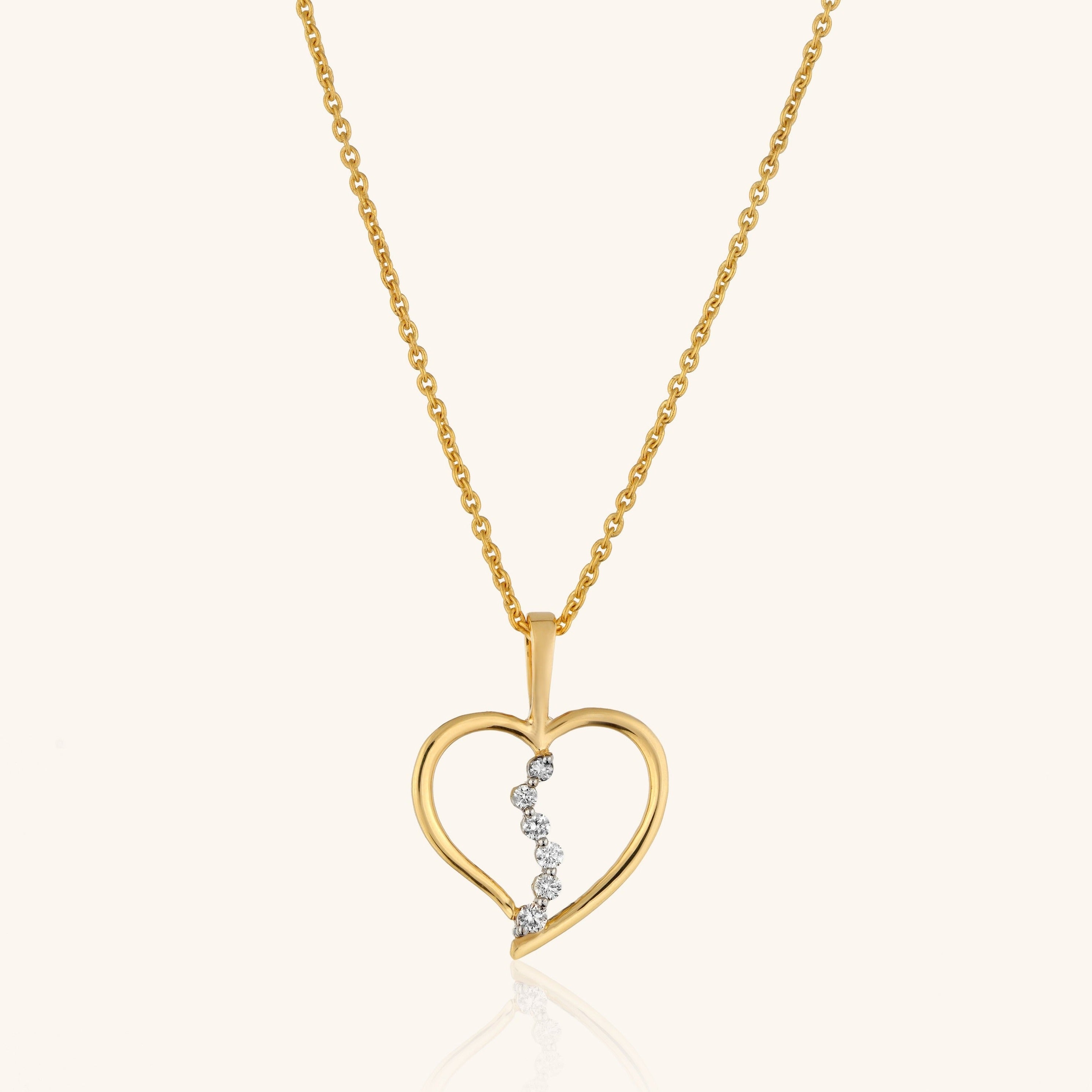 Heart Cut Diamond Necklace