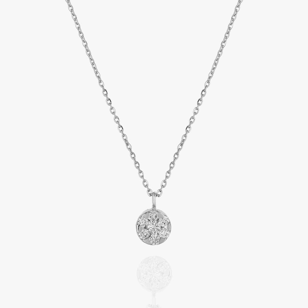 Four Clover Diamond Necklace
