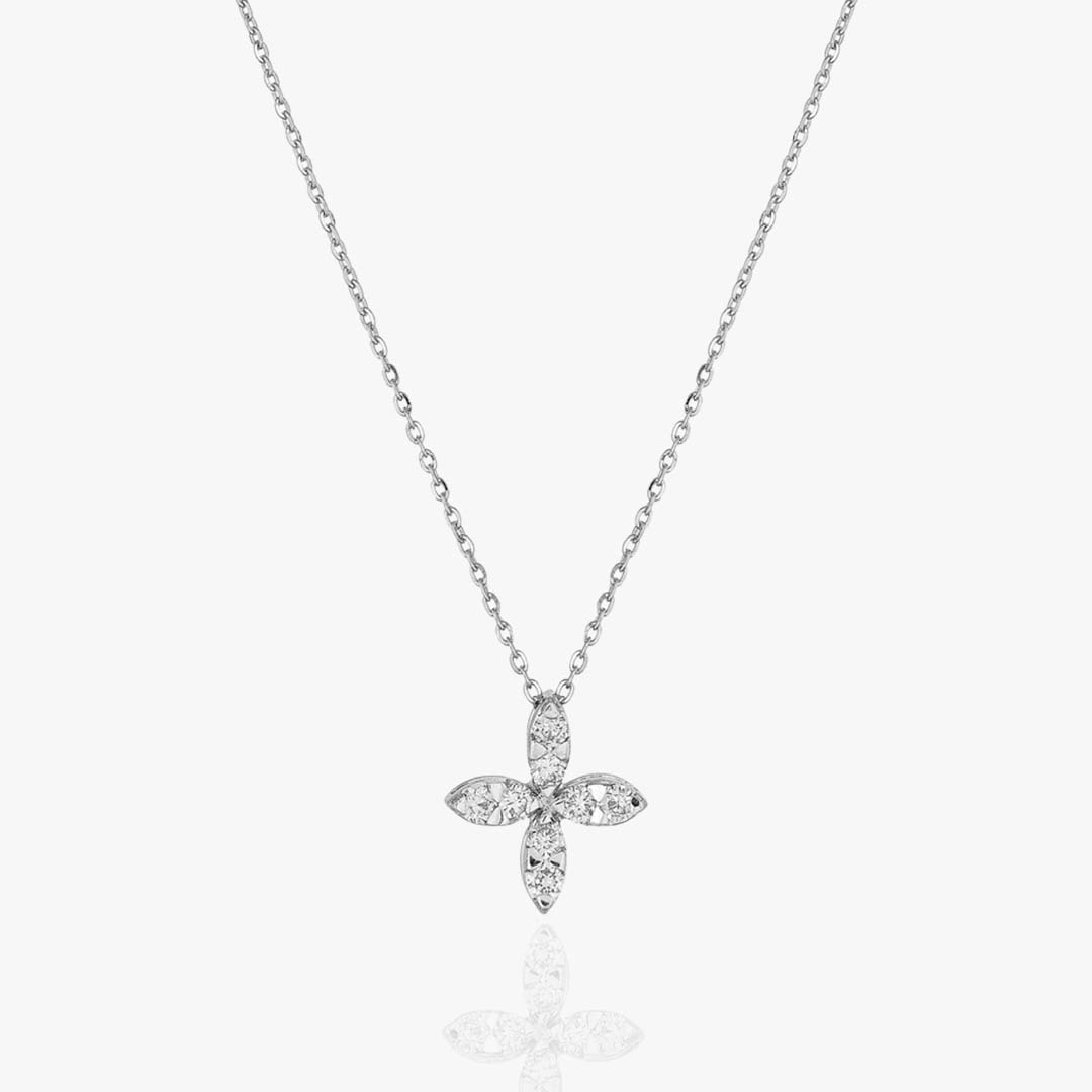 Four Leaf Clover Cluster Necklace