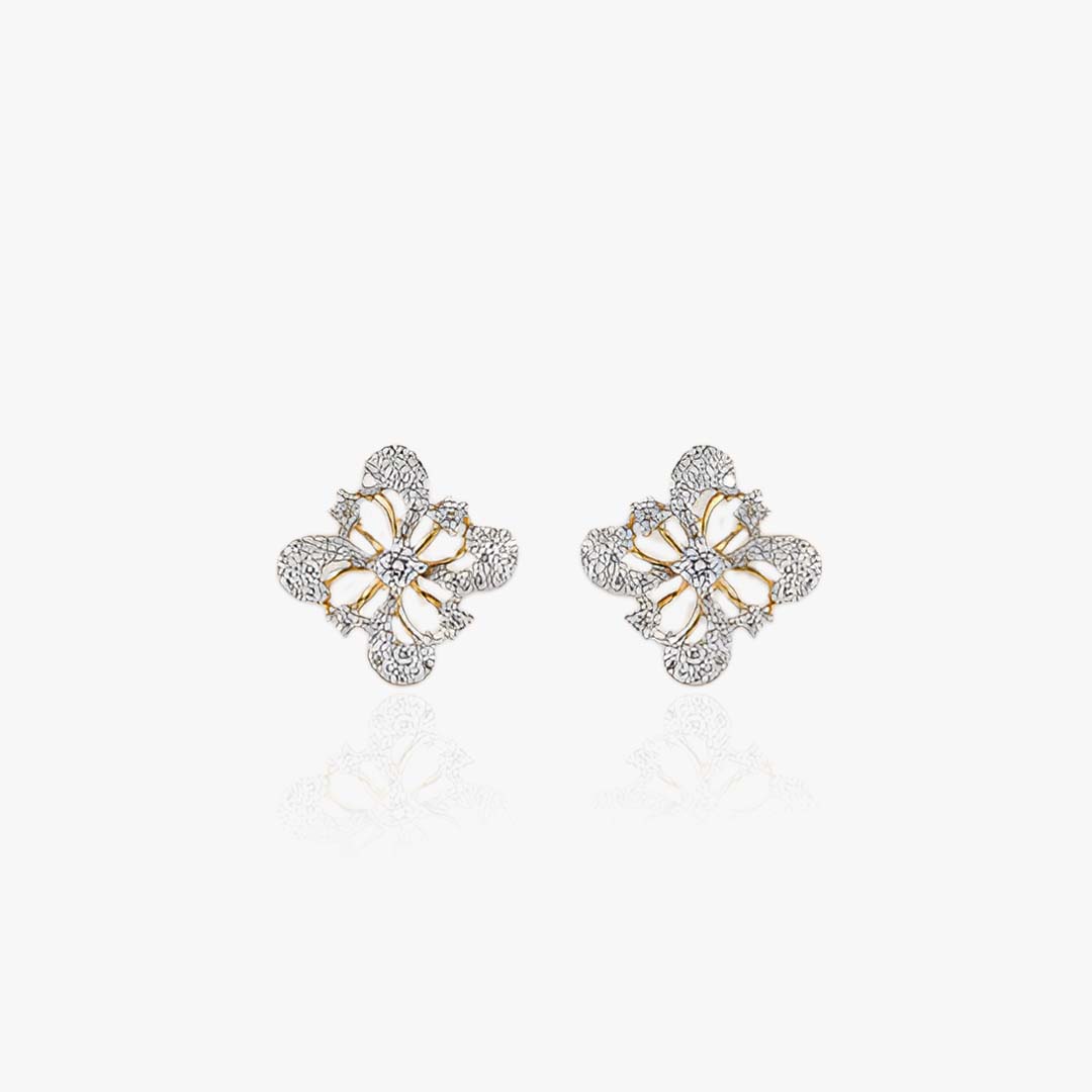 Rhombus Flower Earrings
