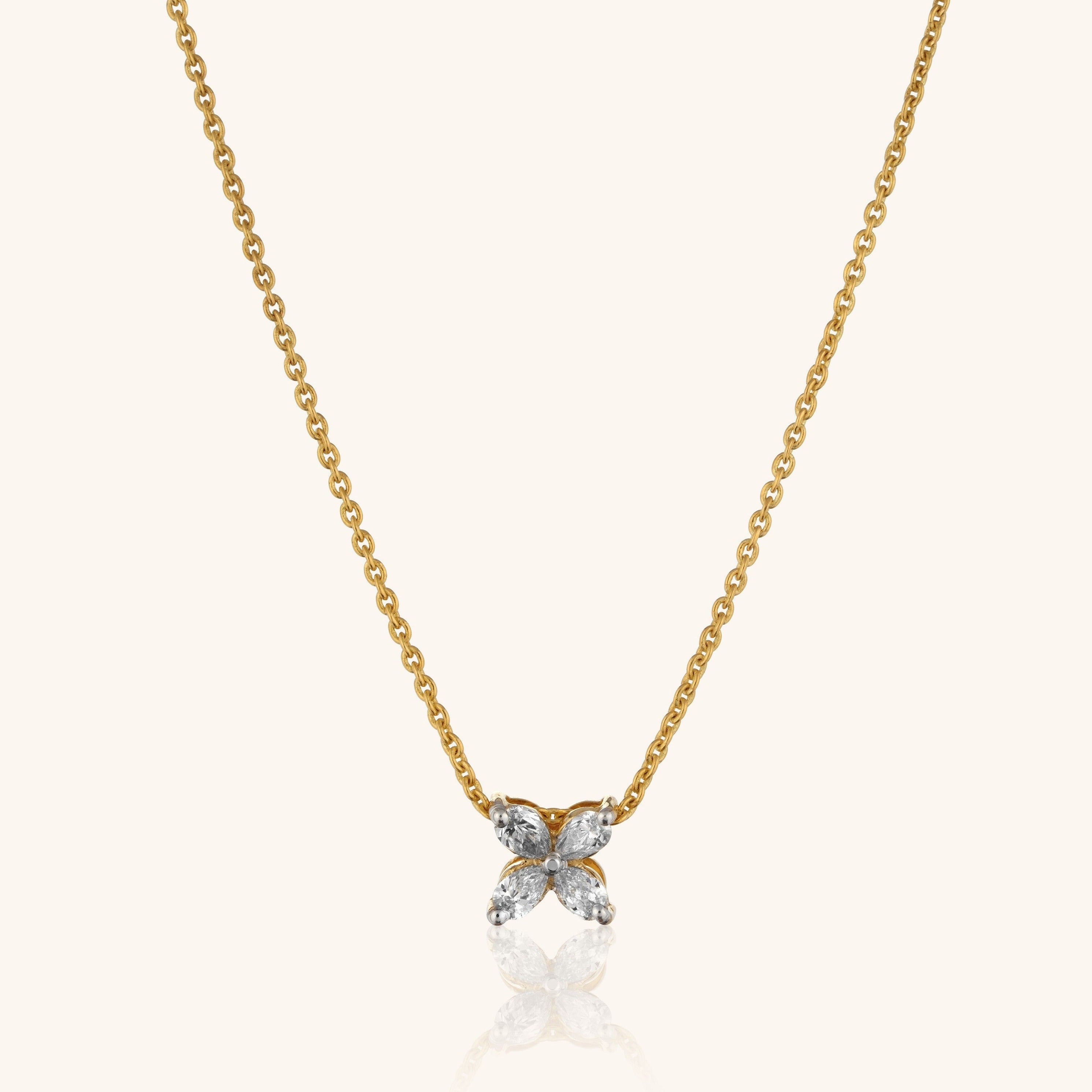 Four Clover Diamond Necklace