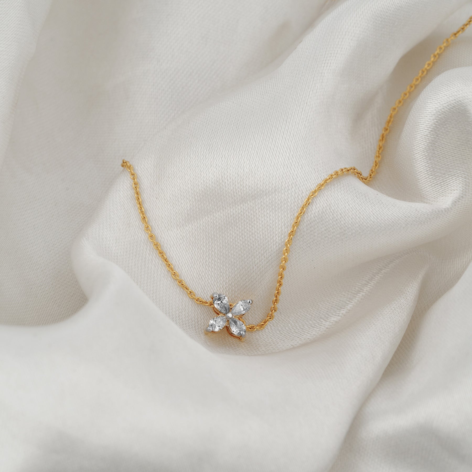 Four Clover Diamond Necklace - Dearest Diamonds