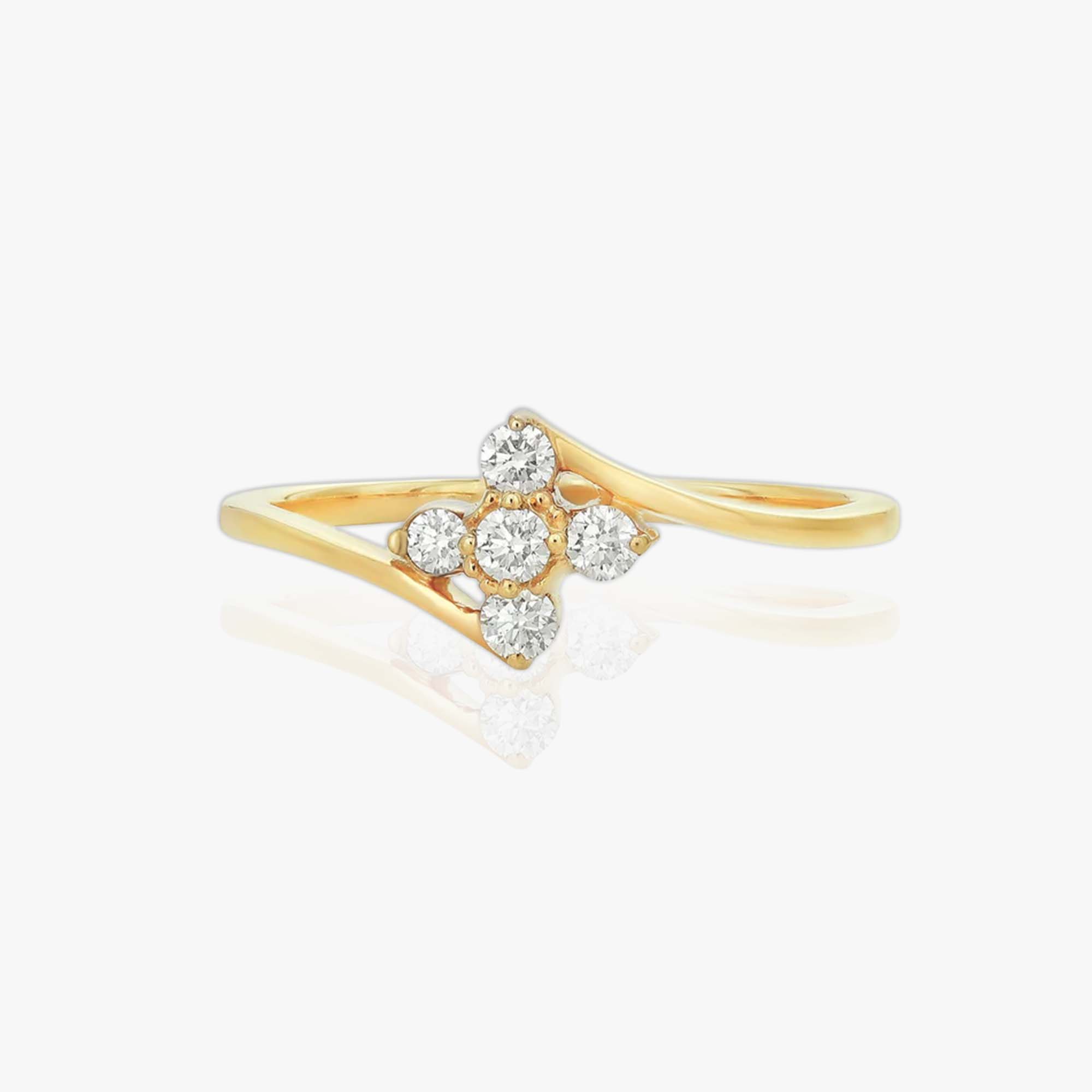 Divine Diamond Flower Ring