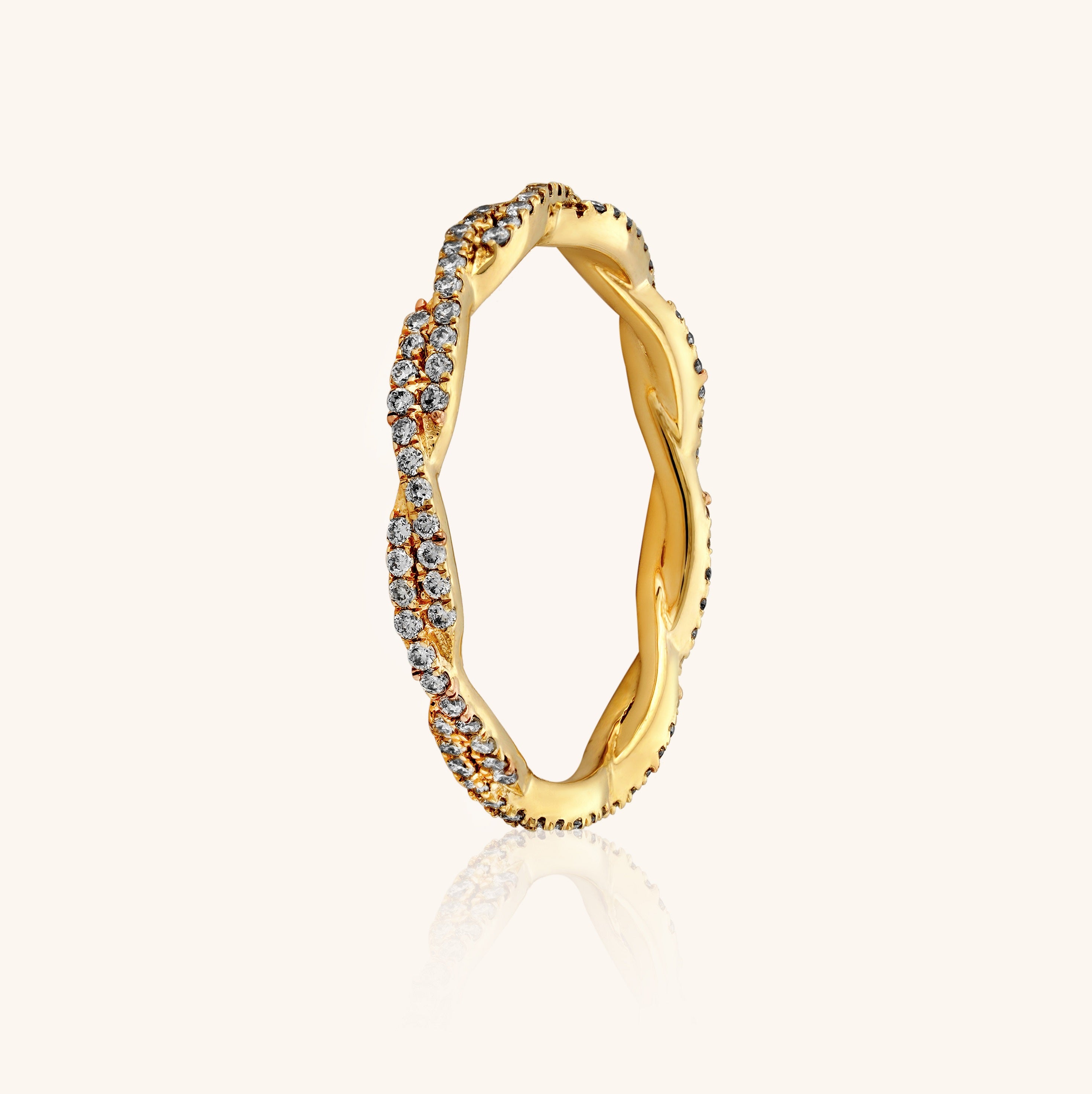 Twisted Eternity Ring - Dearest Diamonds
