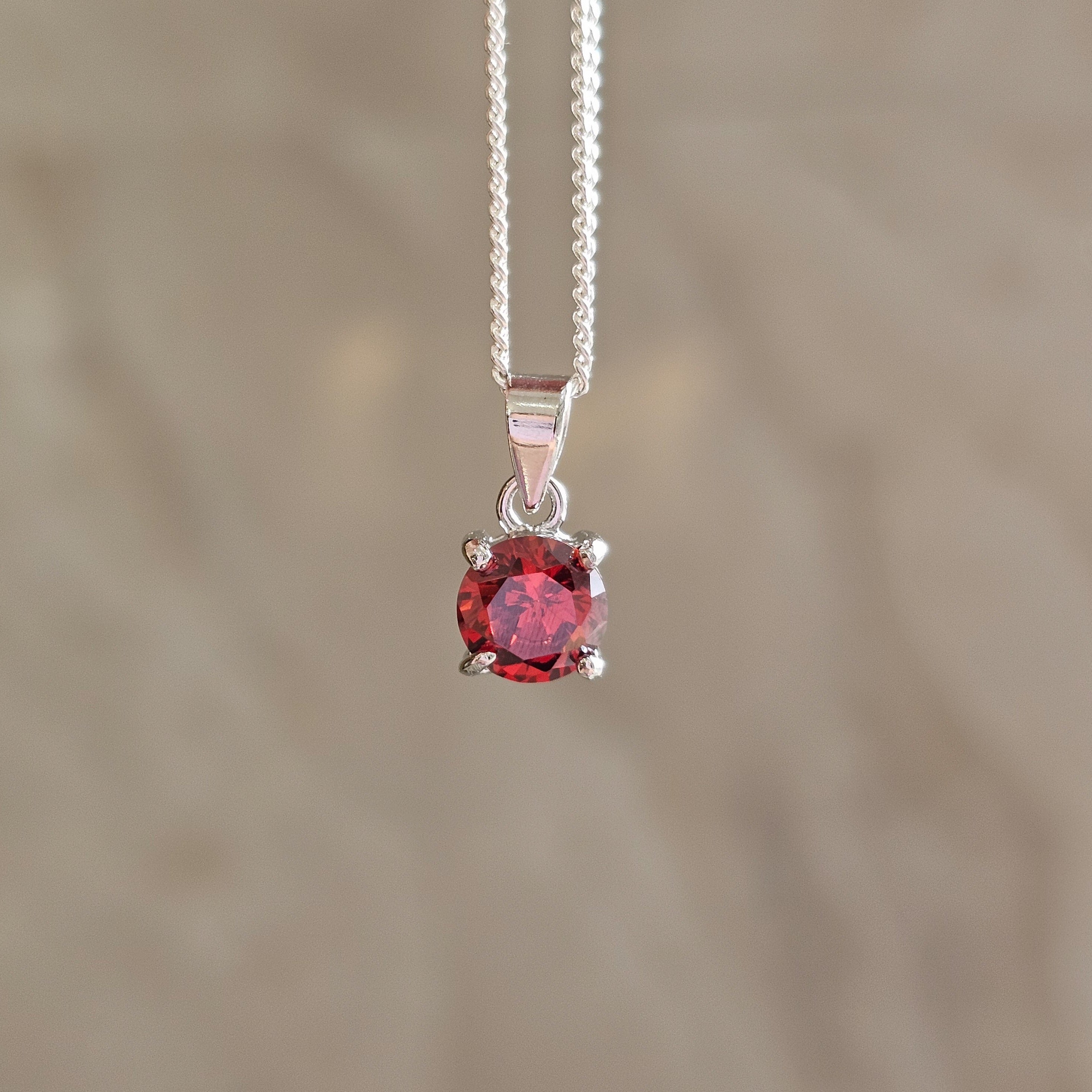 Silver Stud Pendant Necklace - Dearest Diamonds