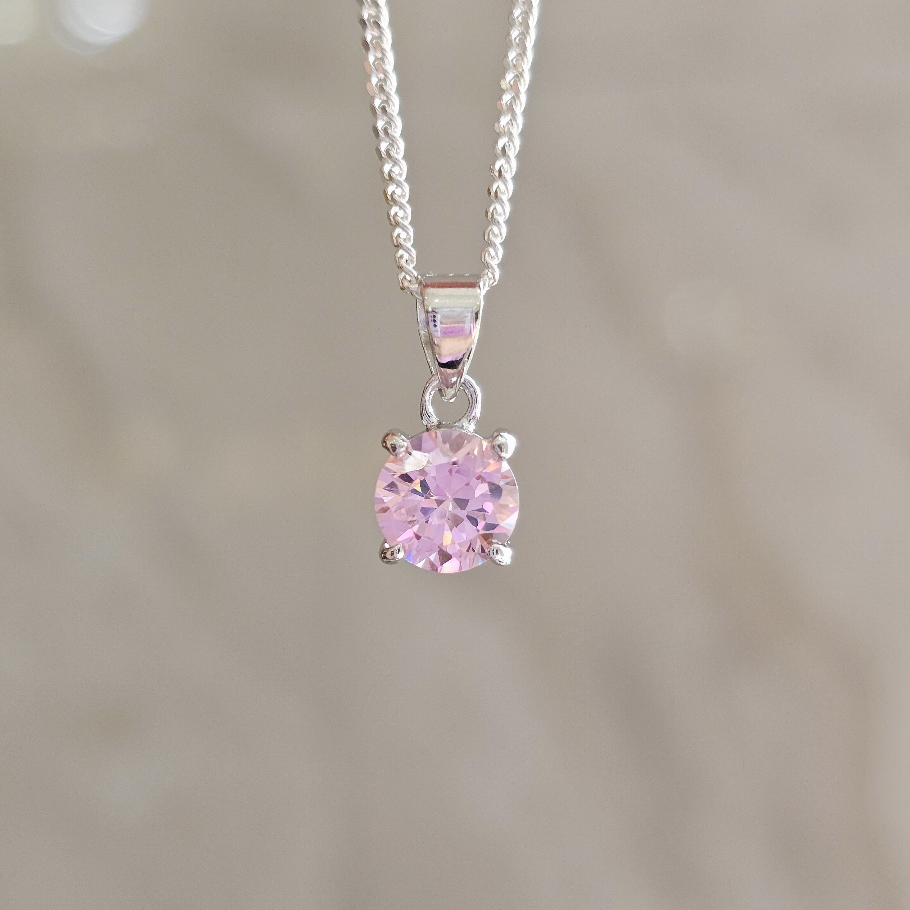 Silver Stud Pendant Necklace - Dearest Diamonds