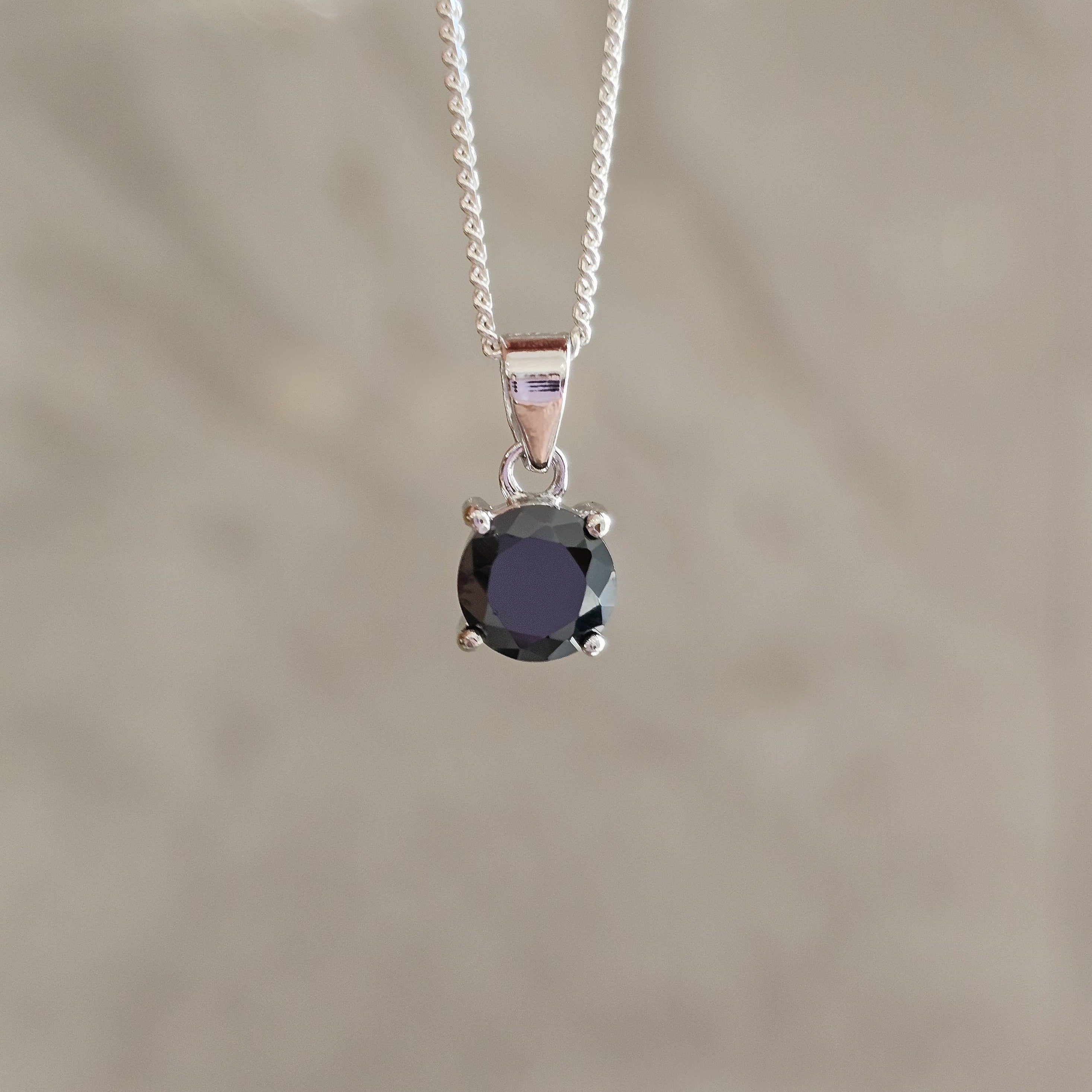 Silver Stud Pendant Necklace - Dearest Diamonds