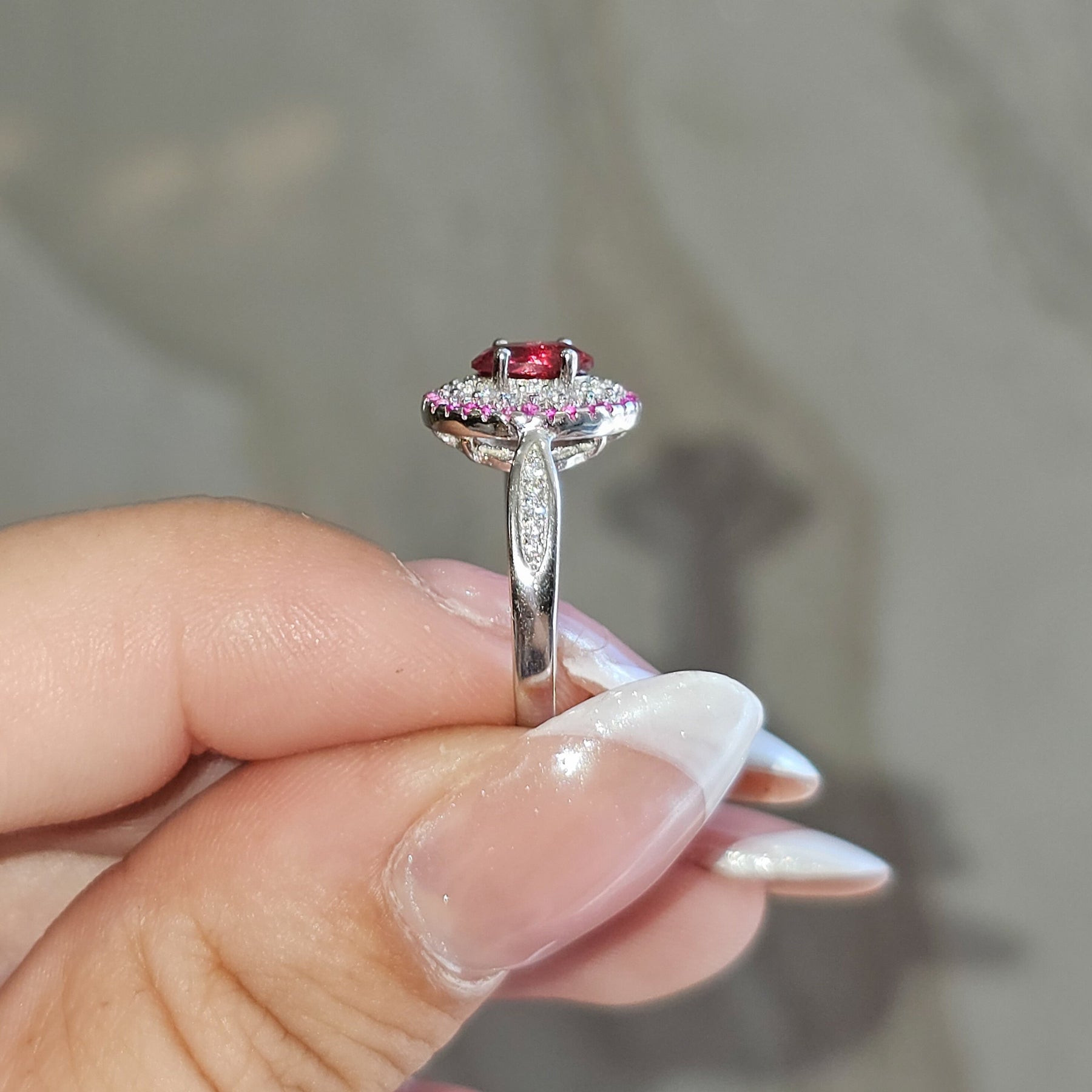 Pink Halo Ring - Dearest Diamonds