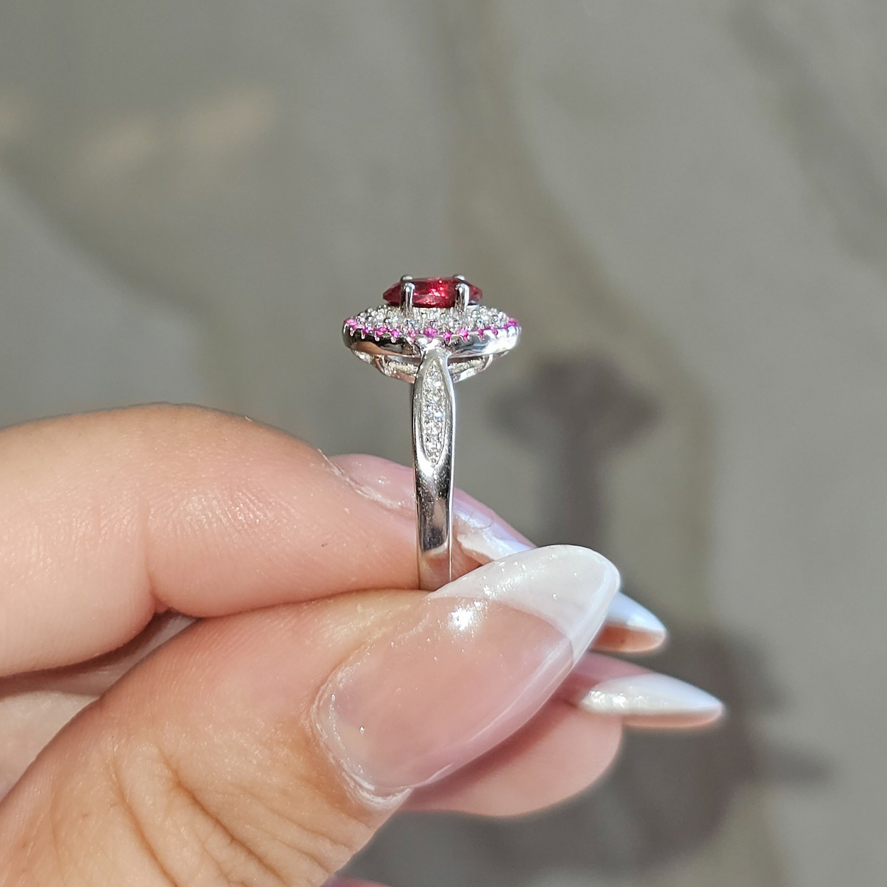 Pink Halo Ring - Dearest Diamonds