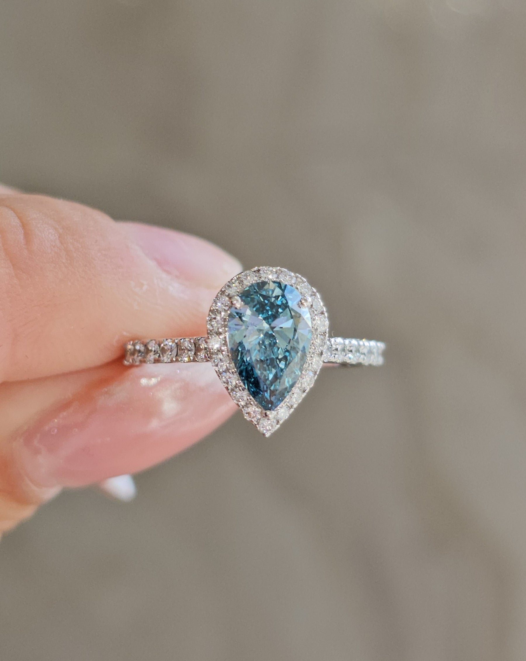 The Rare Blue Pear - Dearest Diamonds