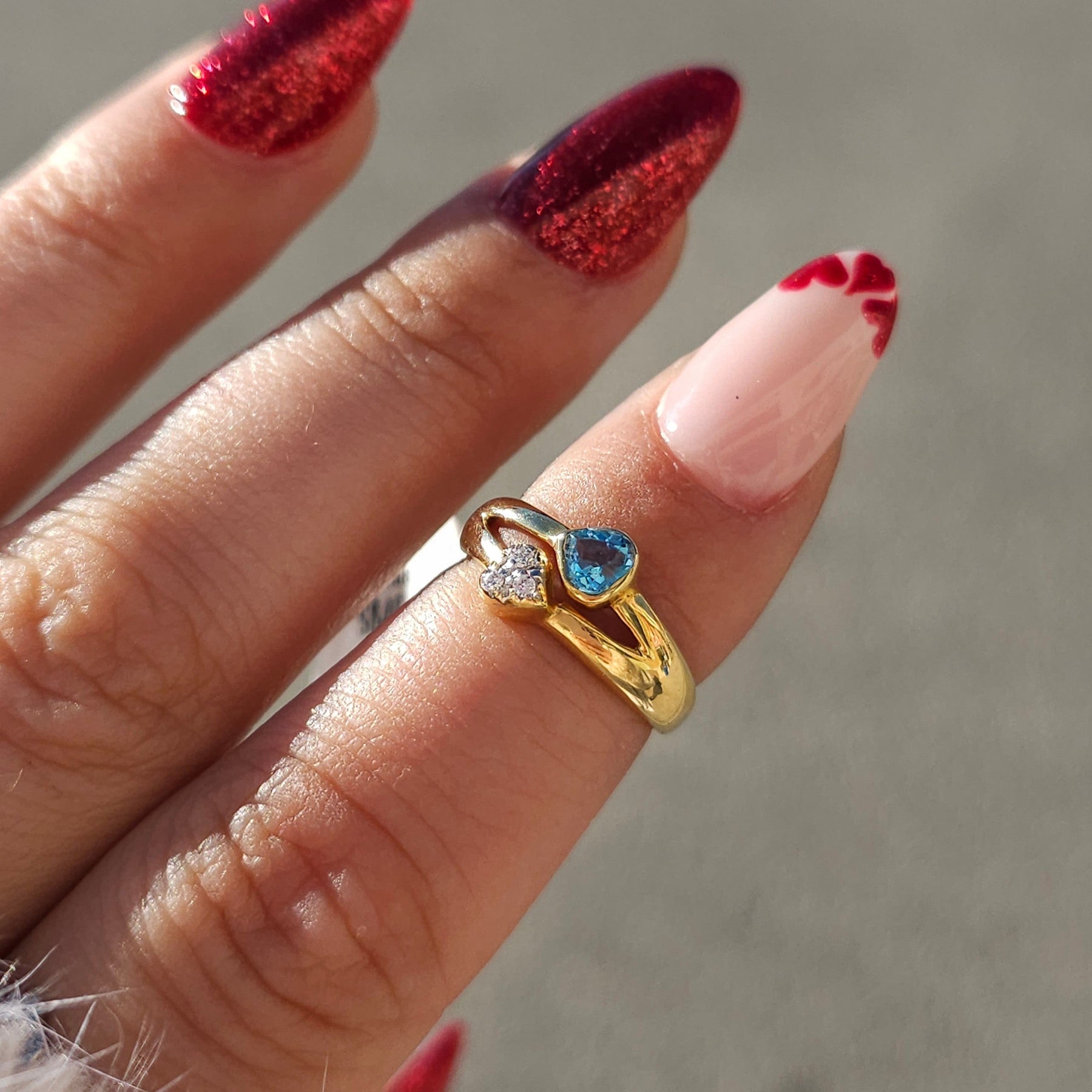 Two Heart Gold Ring - Dearest Diamonds