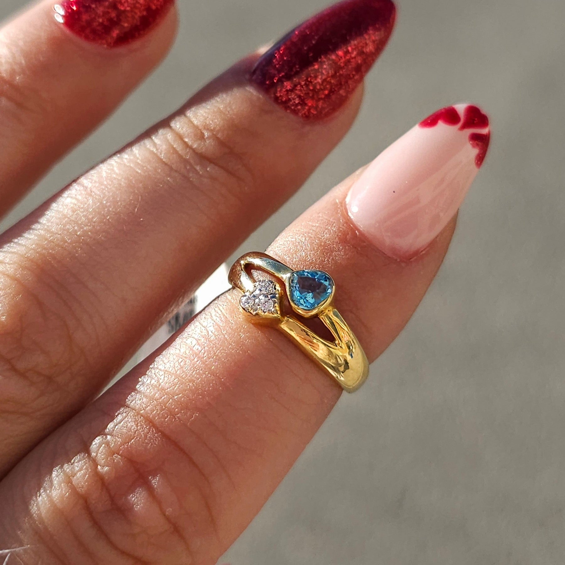 Two Heart Gold Ring - Dearest Diamonds