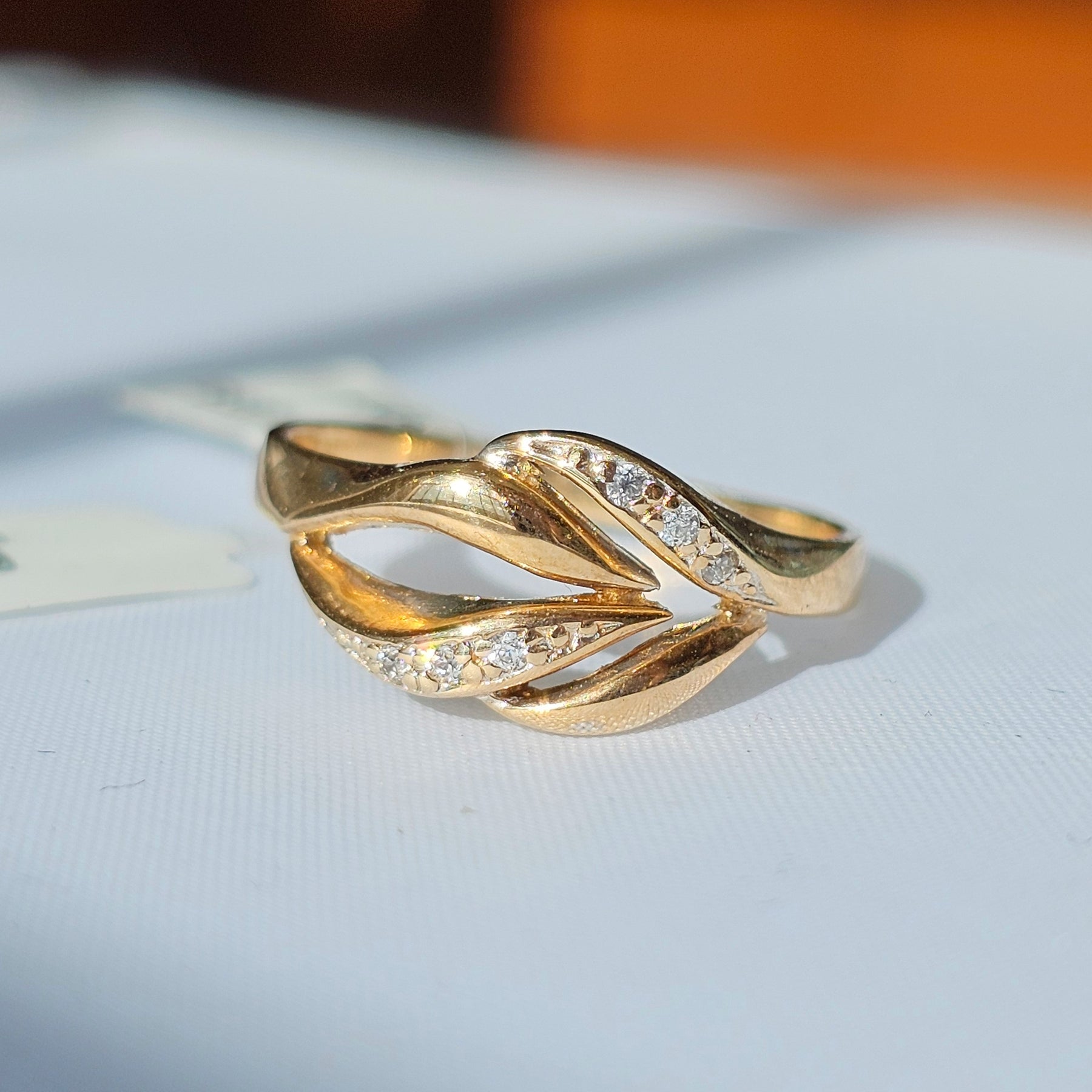 Interlocking Croissant Diamond Ring - Dearest Diamonds