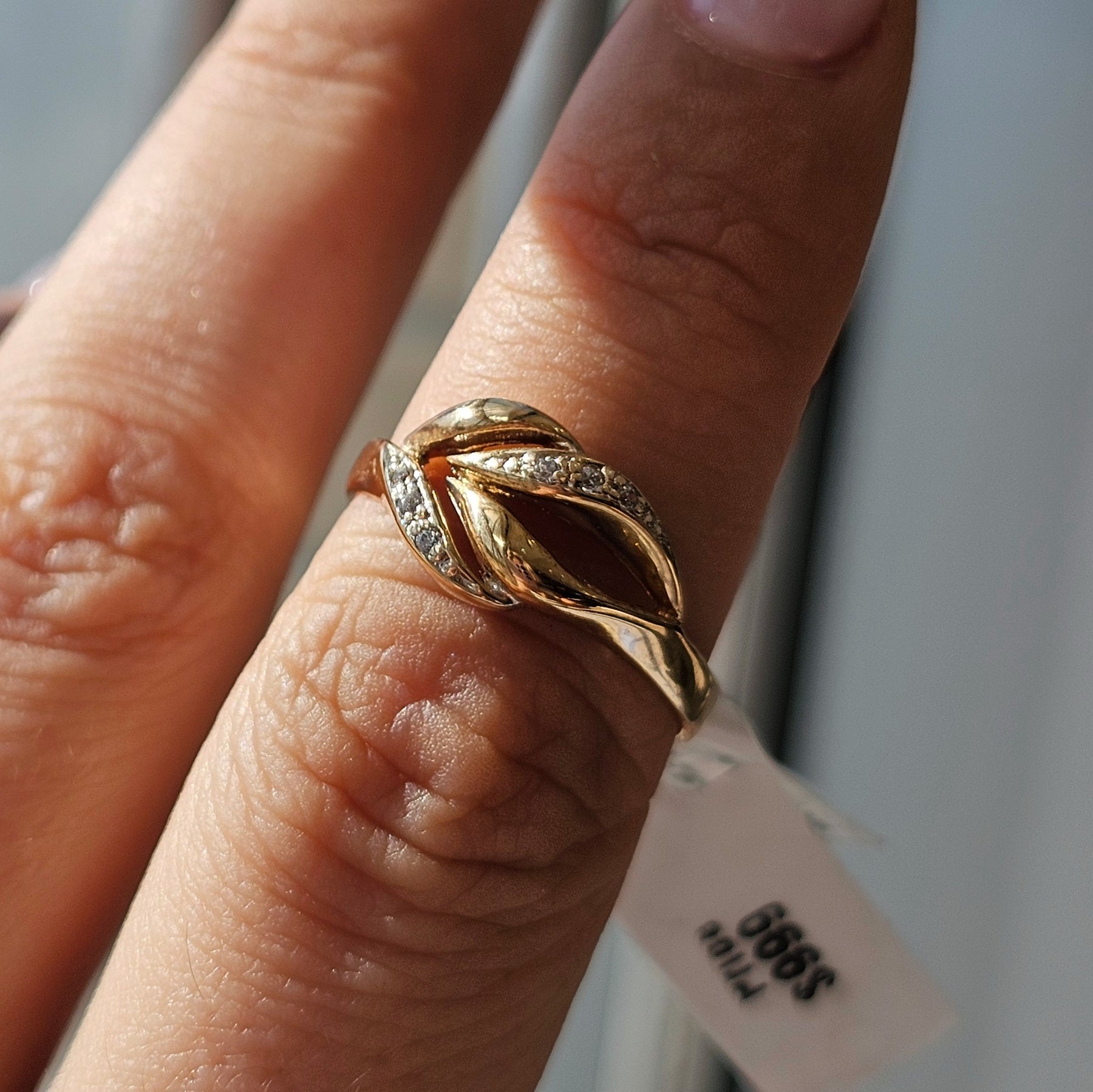 Interlocking Croissant Diamond Ring - Dearest Diamonds