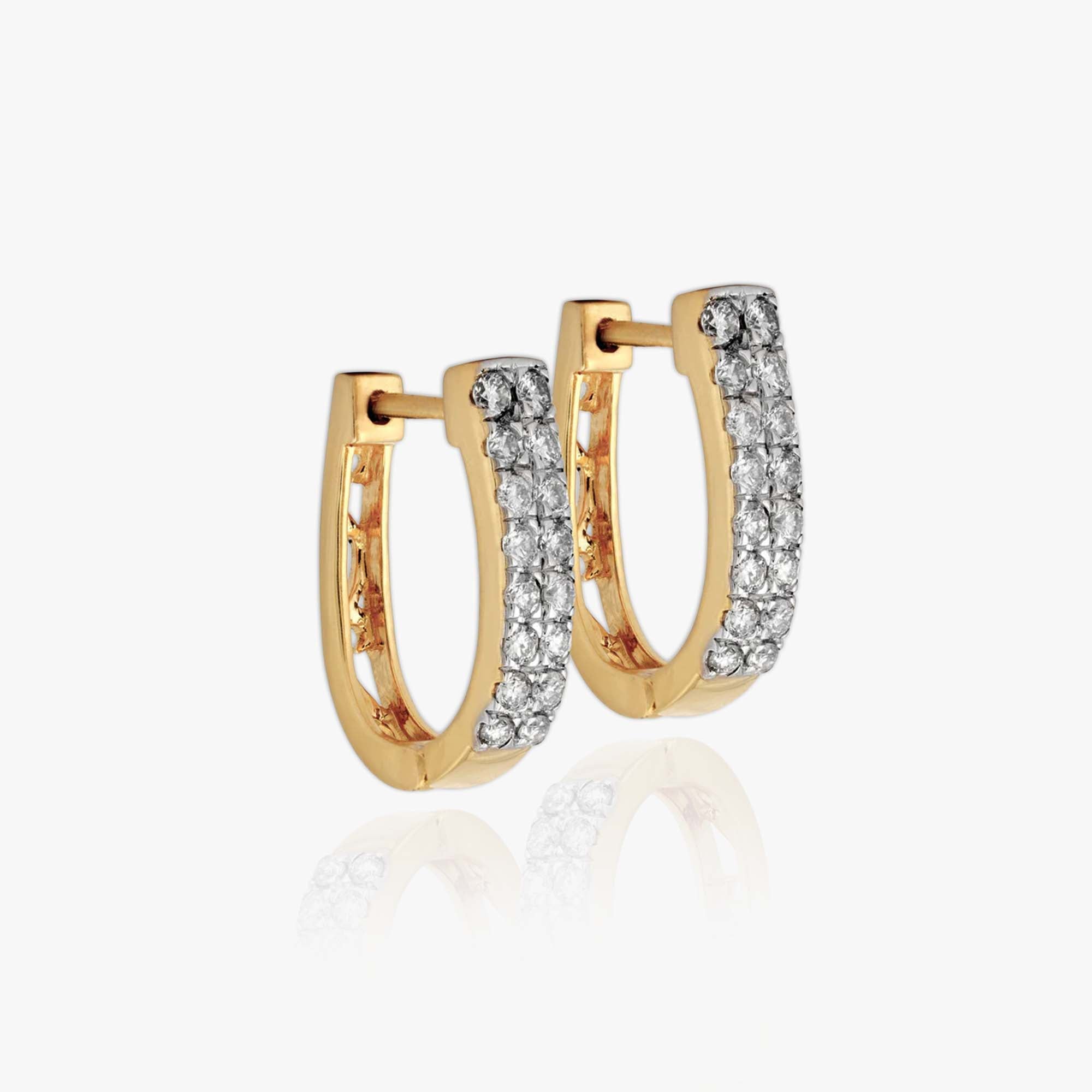 Double Huggie Hoops Earrings