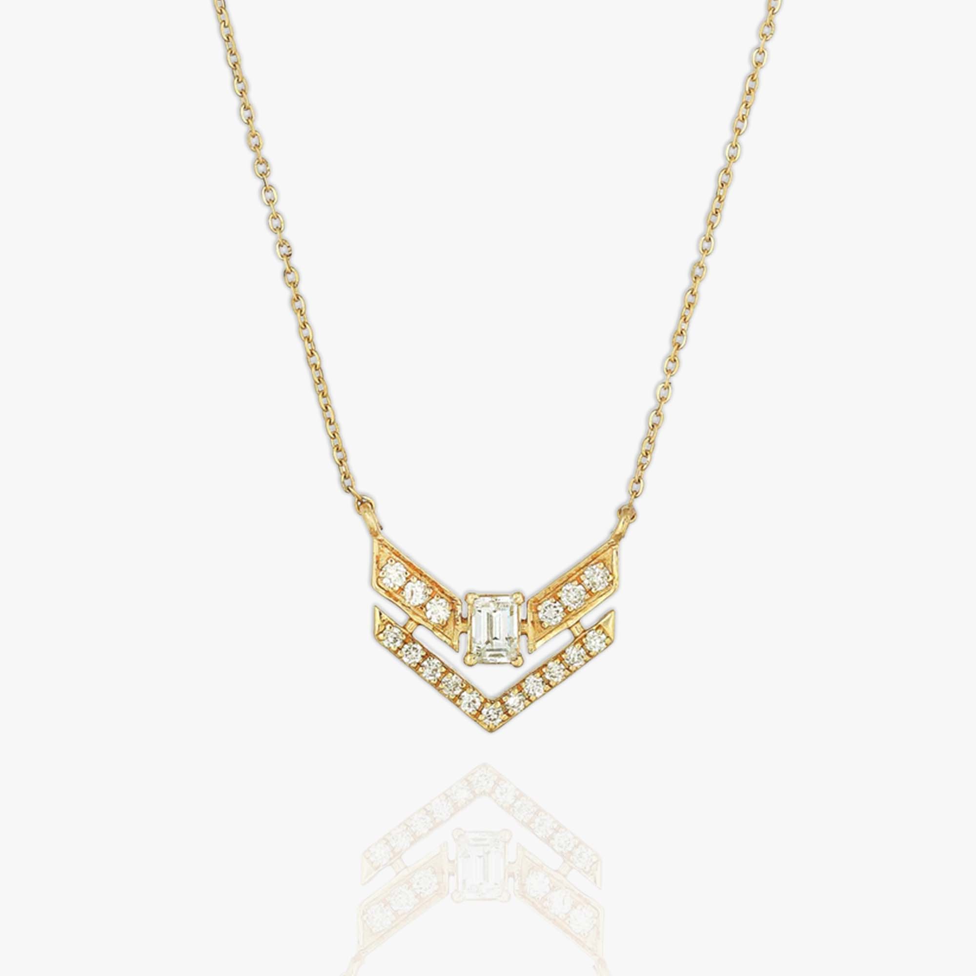 Double V Shaped Necklace