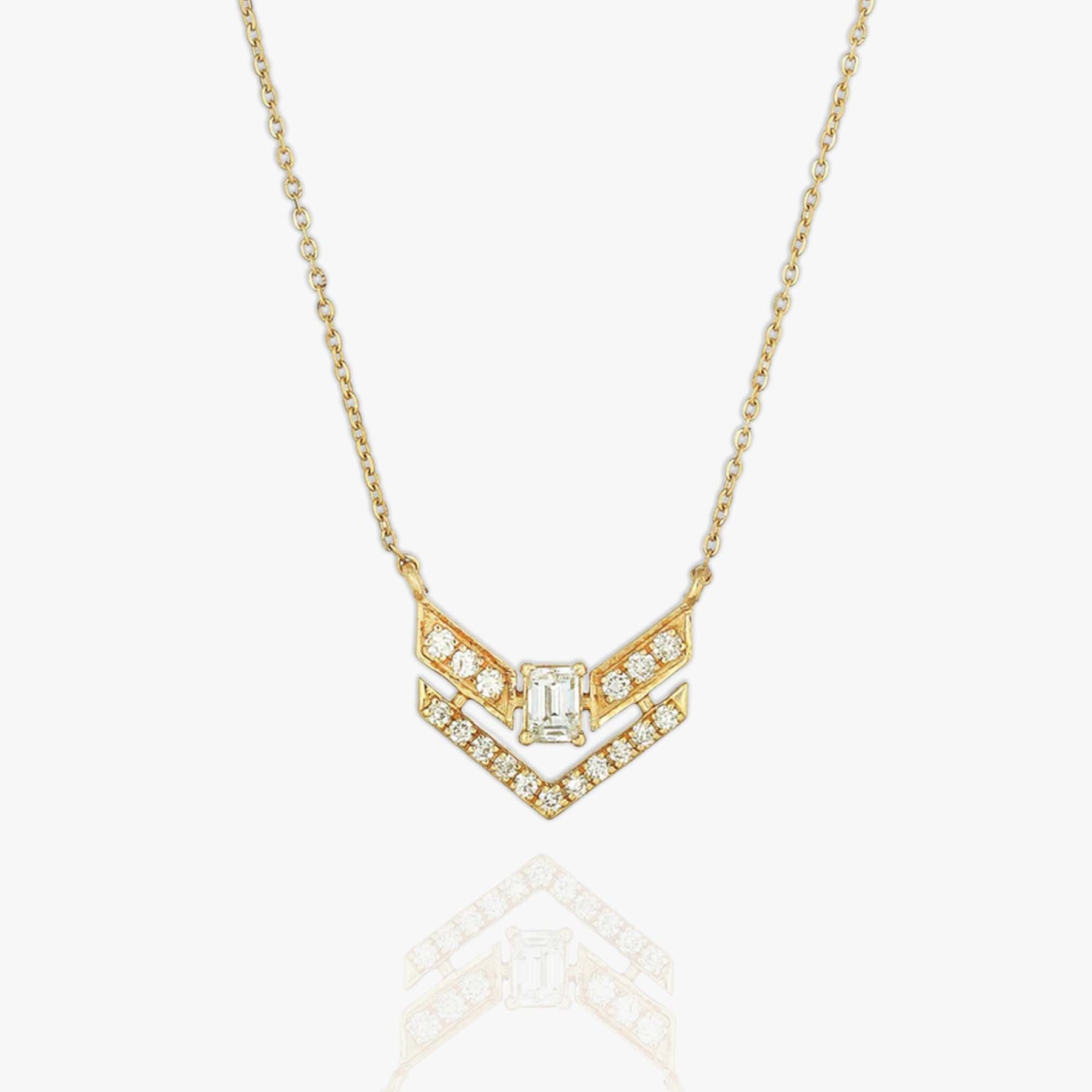 Double V Shaped Necklace