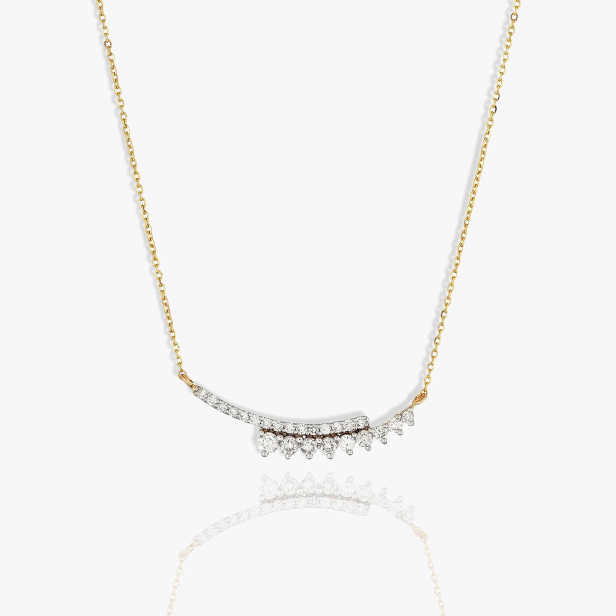 Double-line Diamond Necklace